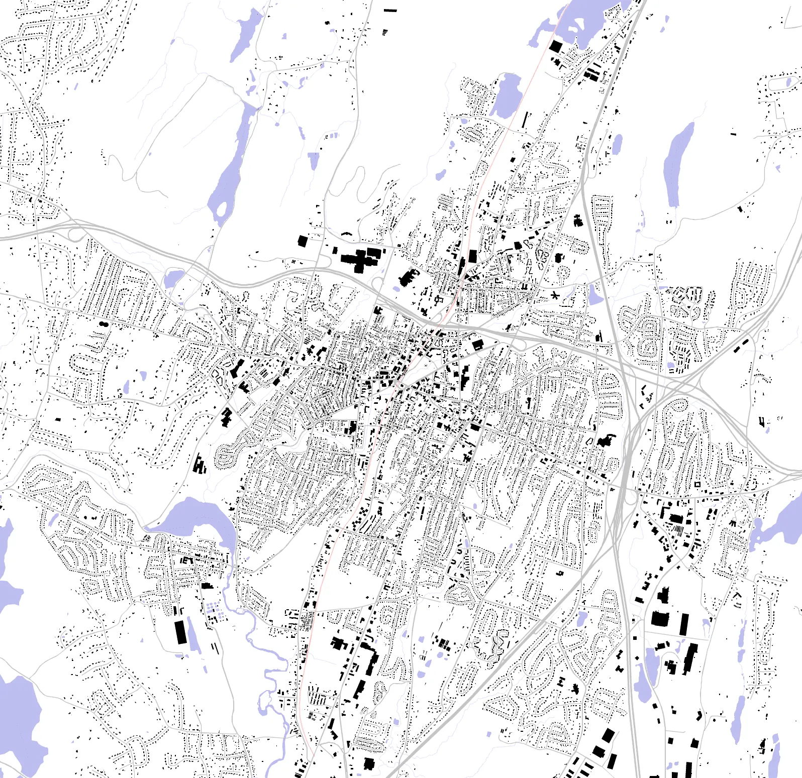 Meriden figure ground plan