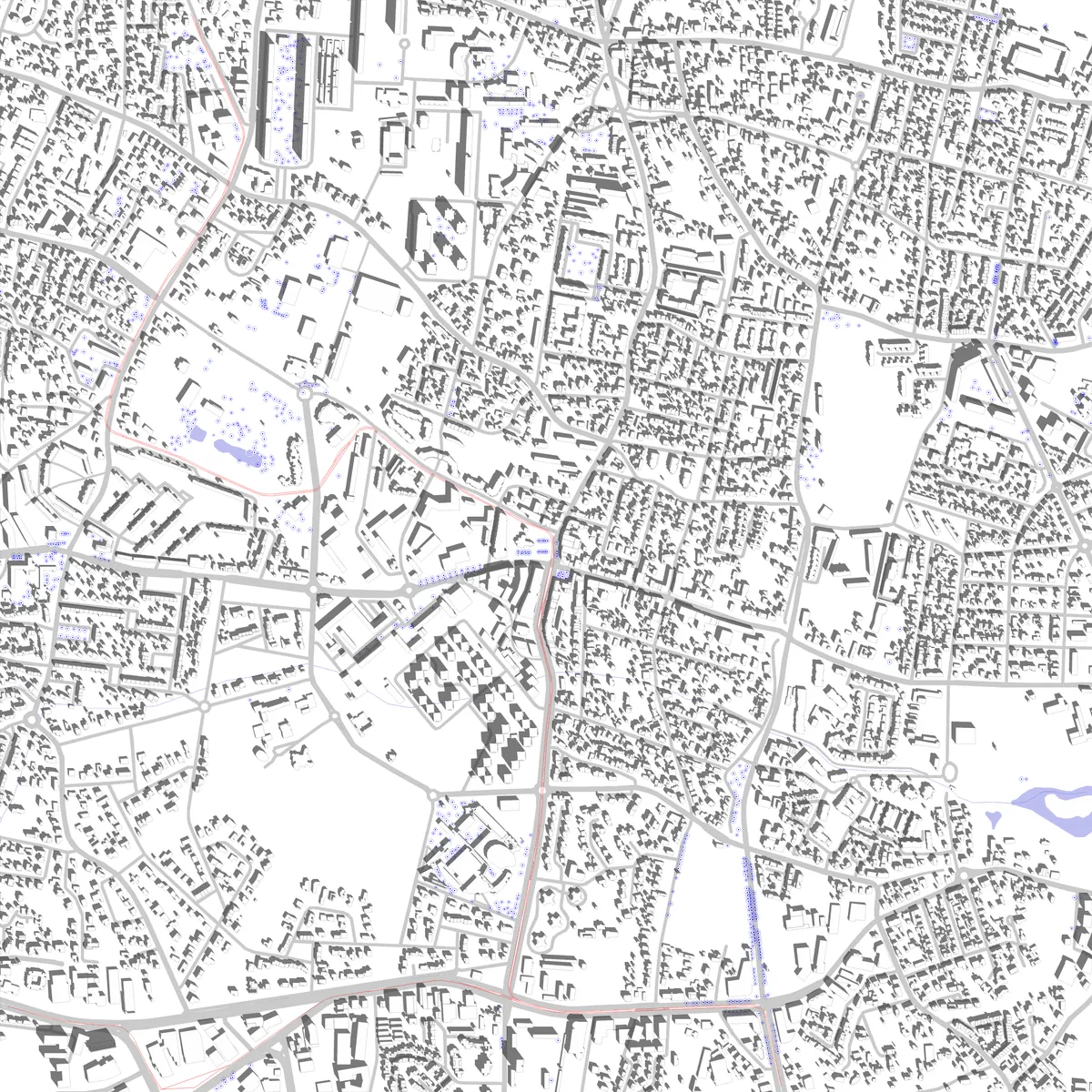 Mérignac plan de situation (2,5 km)