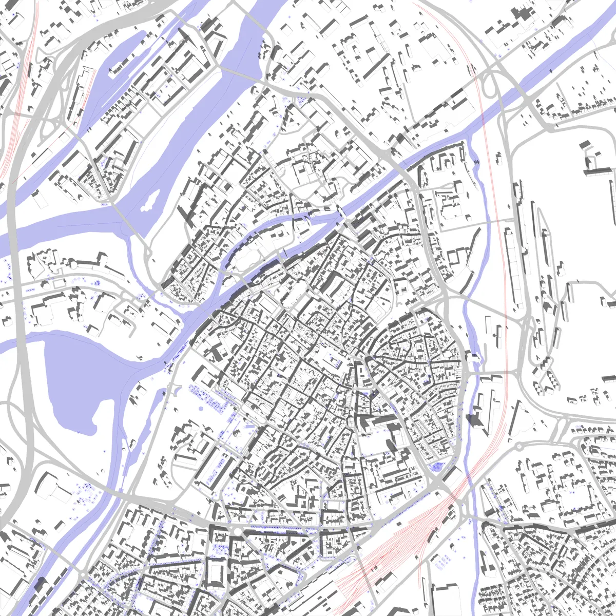 Metz plan de situation (2,5 km)