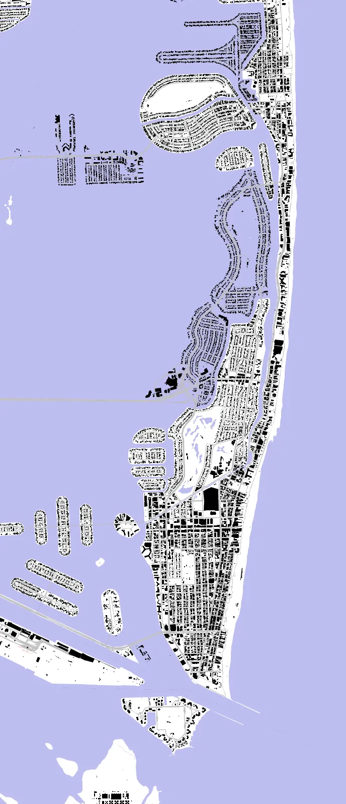 Miami Beach figure ground plan