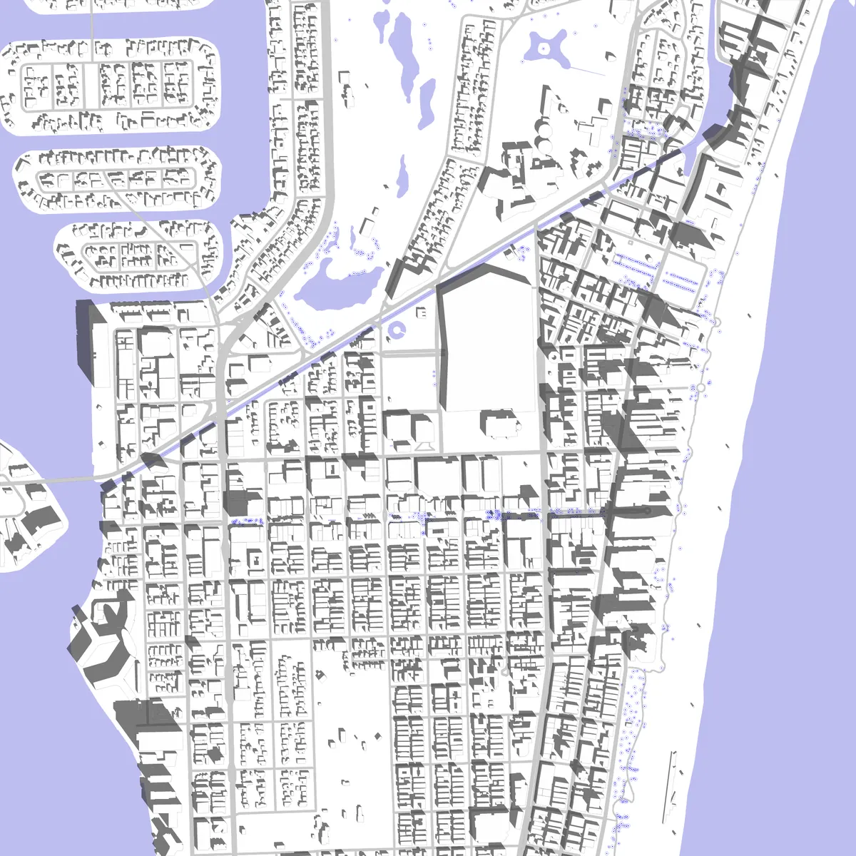 Miami Beach site plan (2.5 km)