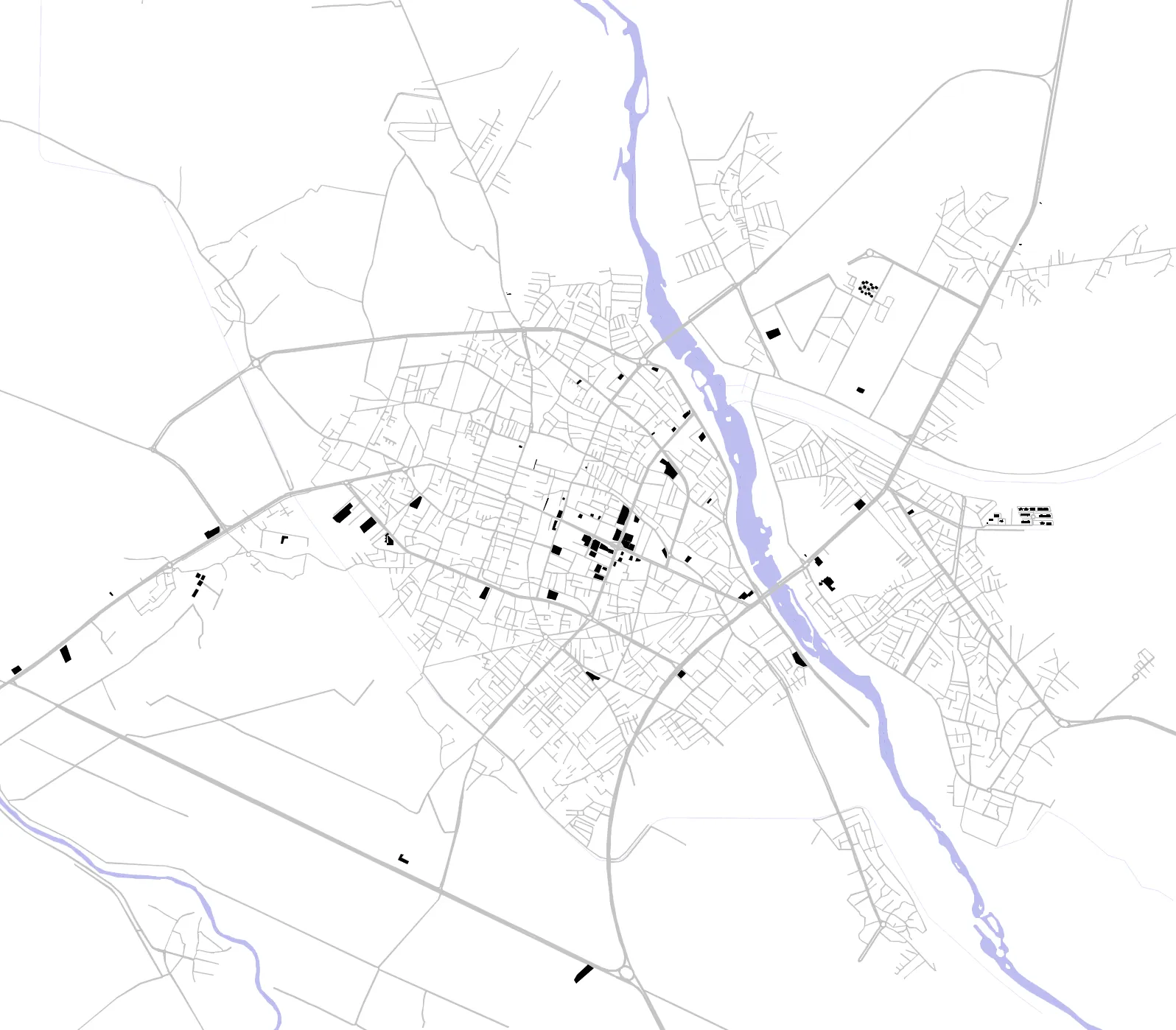 Miandoab figure ground plan
