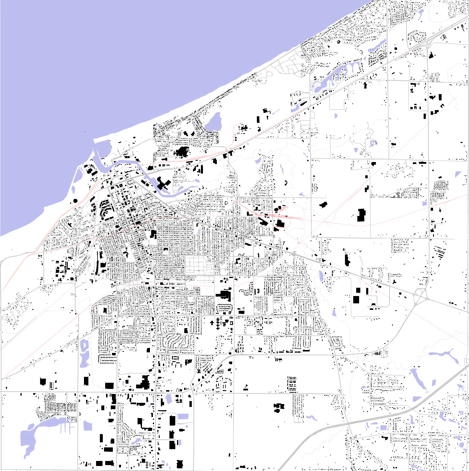 Michigan City Schwarzplan
