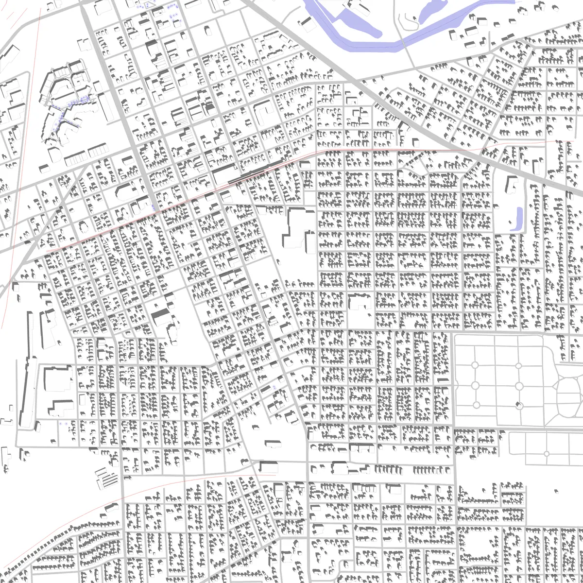 Michigan City Lageplan (2,5 km)