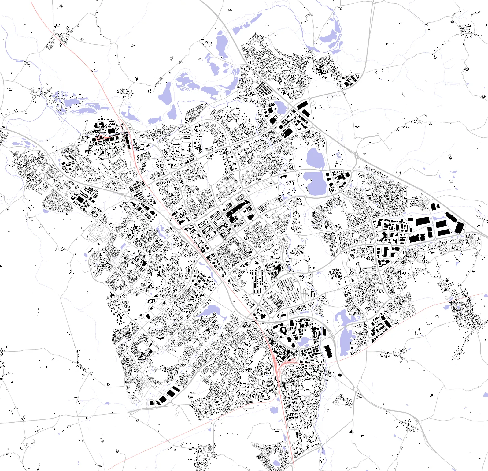 Milton Keynes Schwarzplan