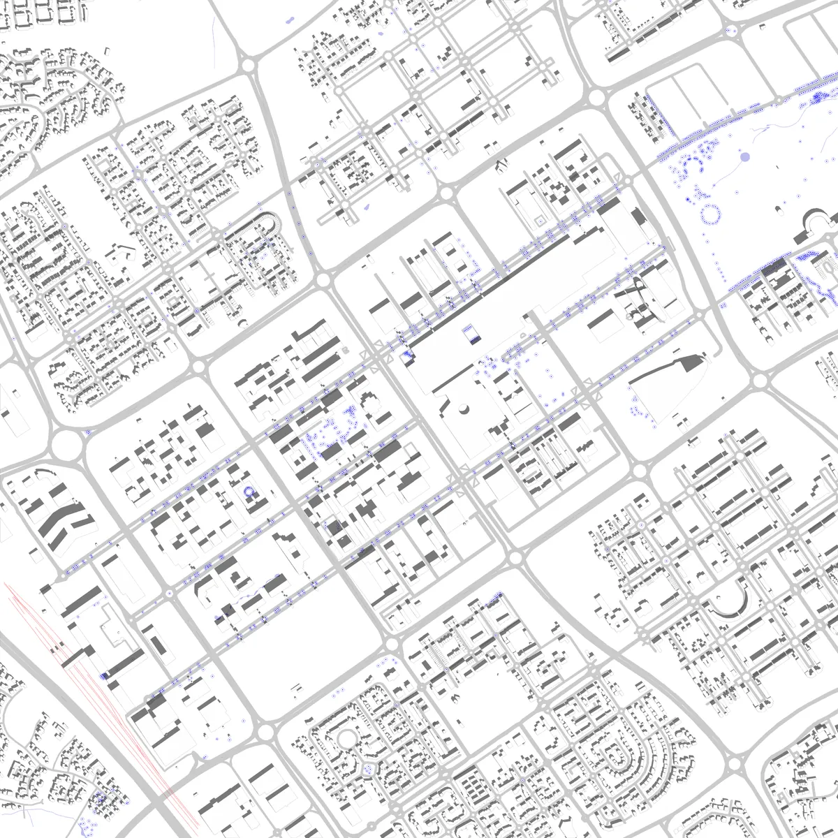 Milton Keynes Lageplan (2,5 km)
