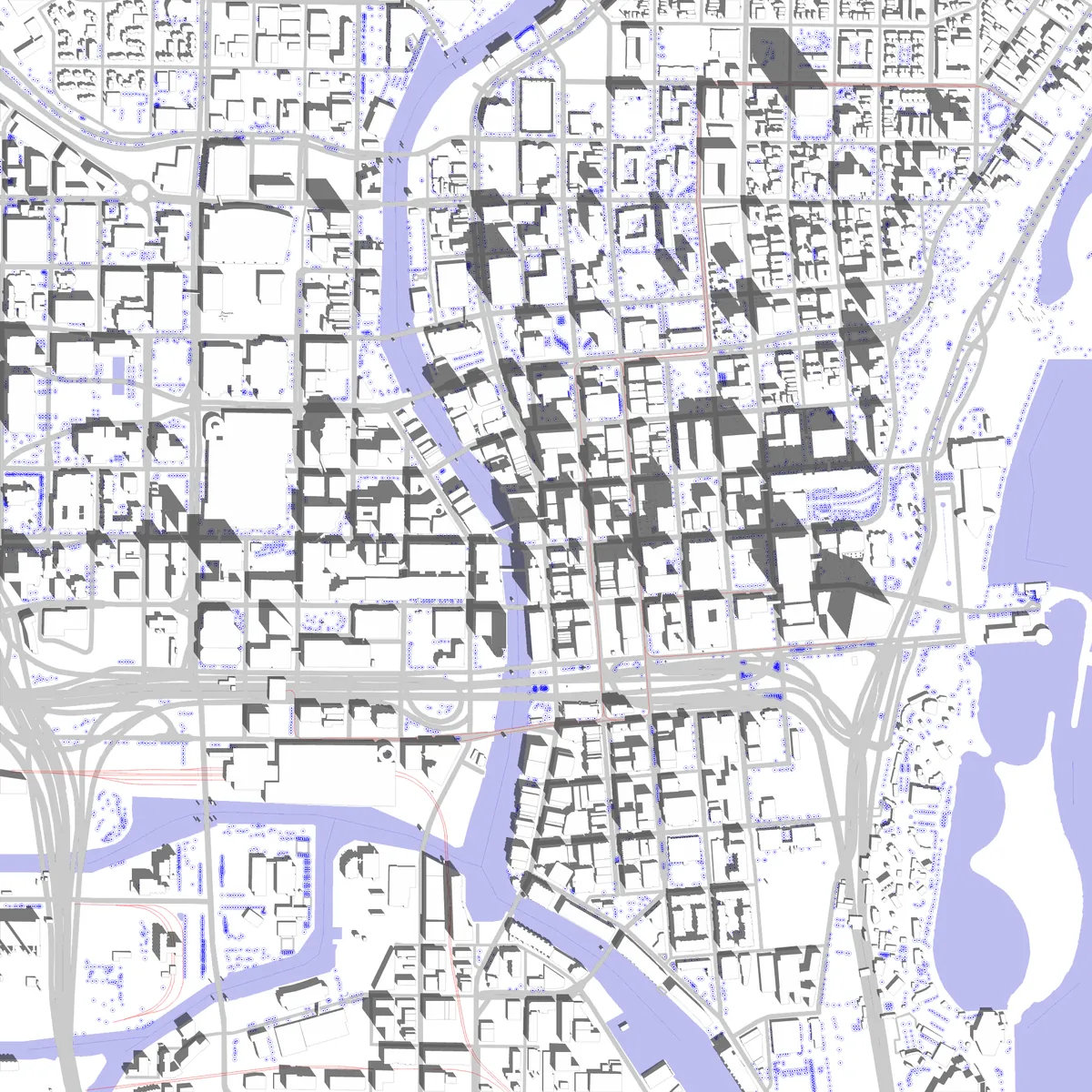 Milwaukee Lageplan (2,5 km)