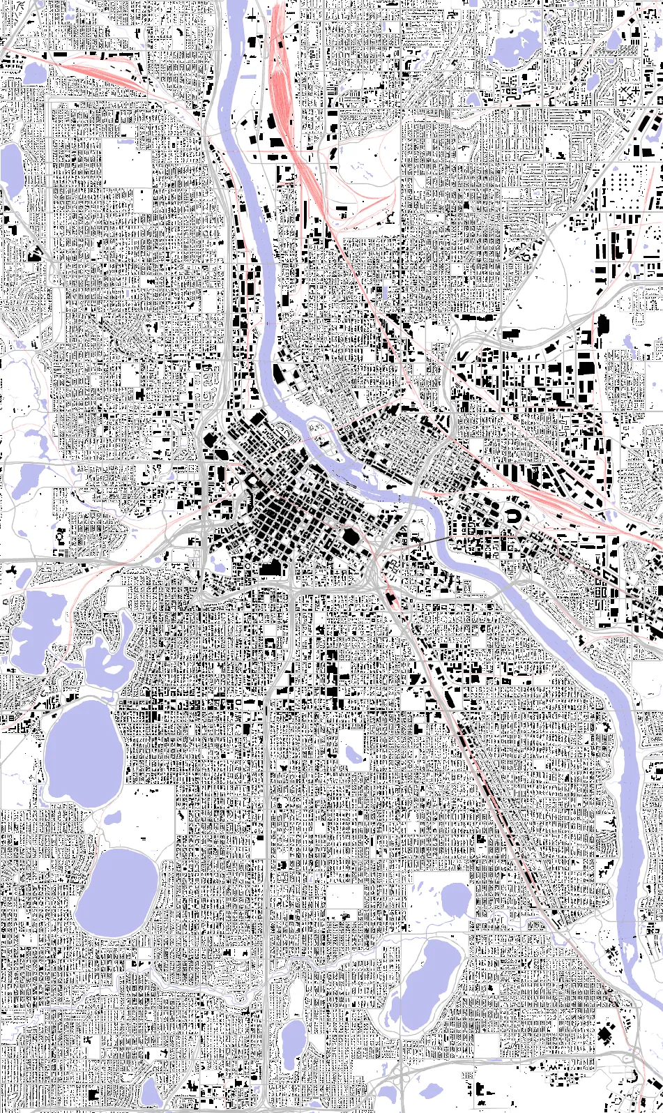 Minneapolis figure ground plan