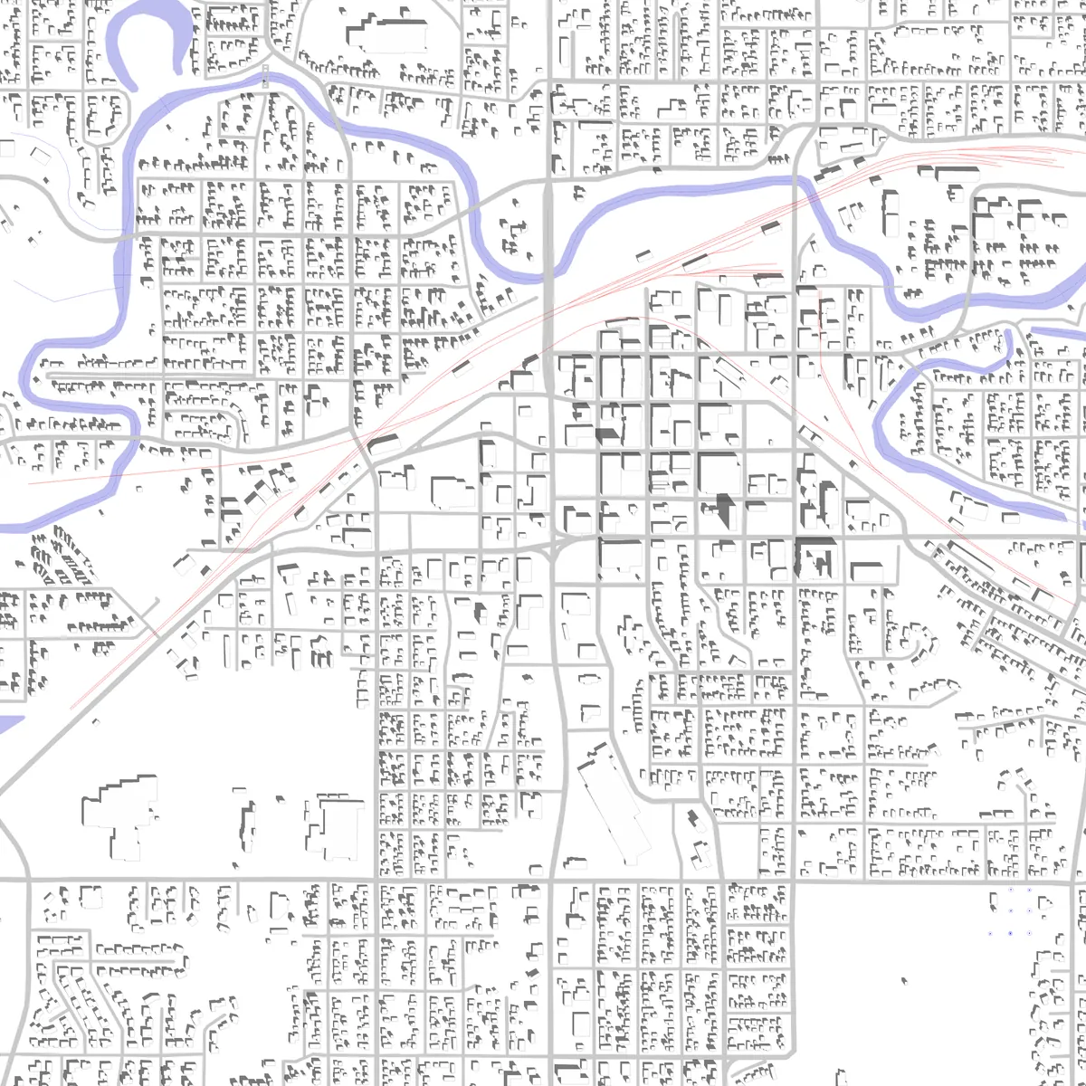 Minot Lageplan (2,5 km)