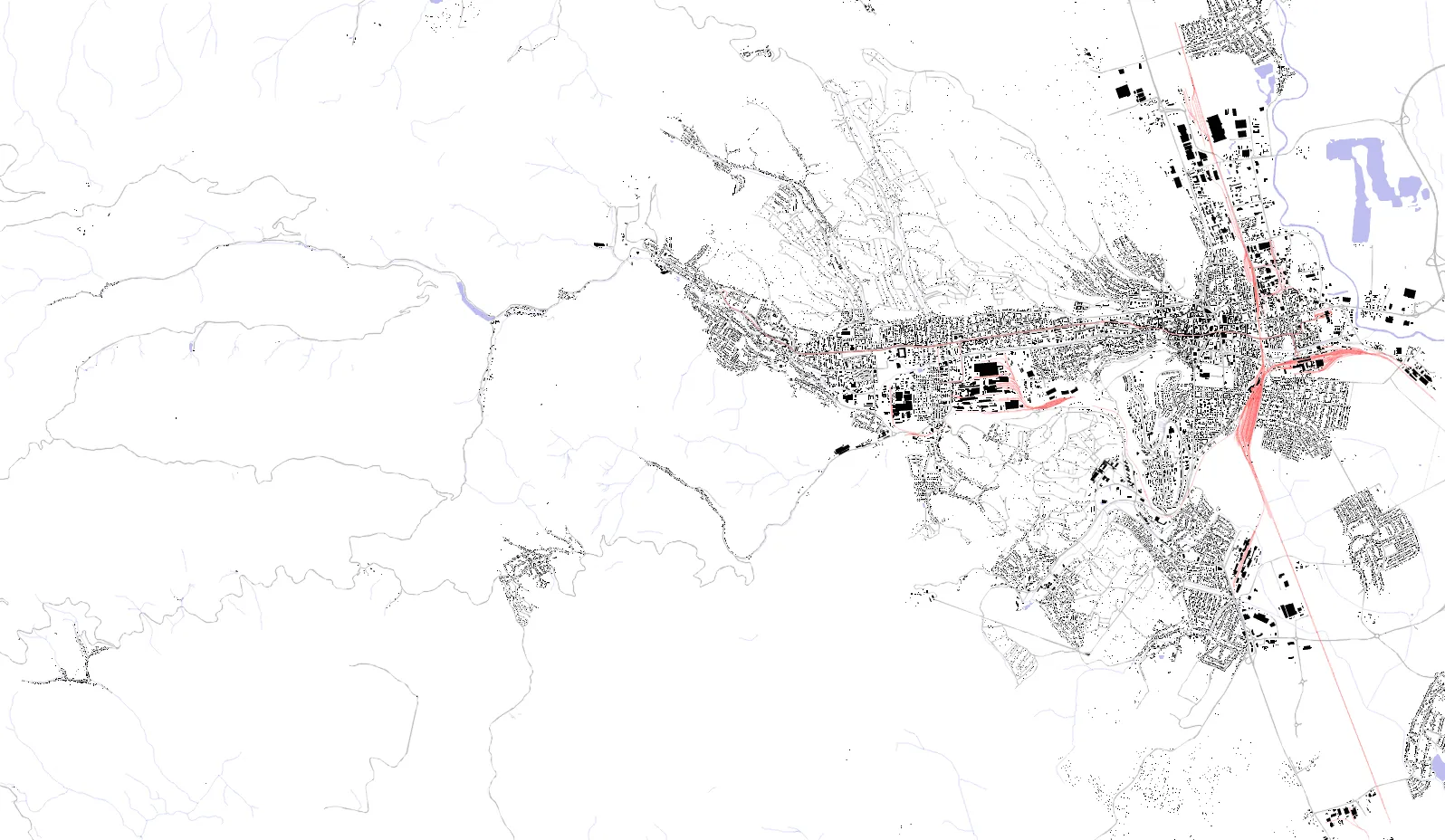 Miskolc figure ground plan
