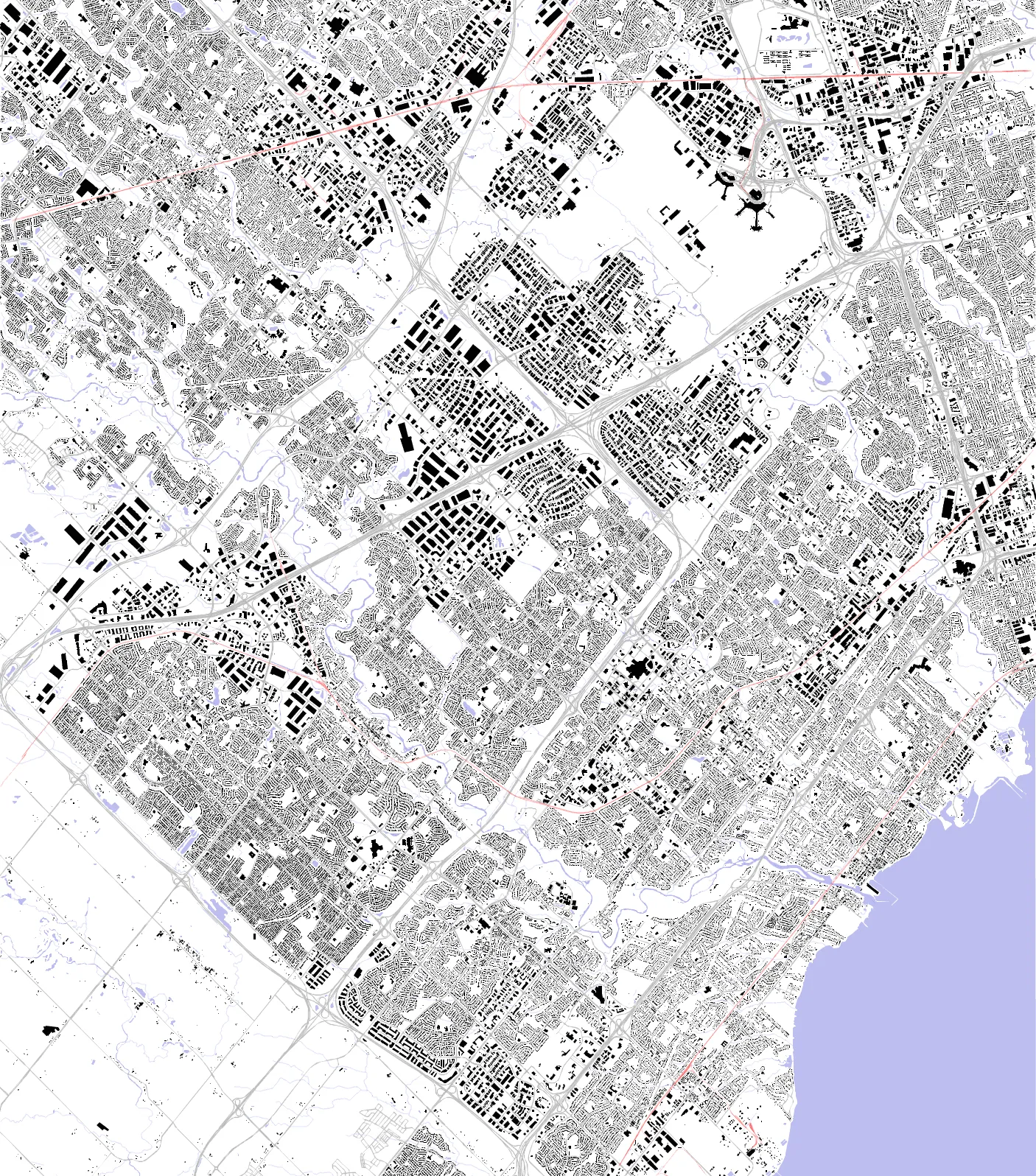 Mississauga figure ground plan