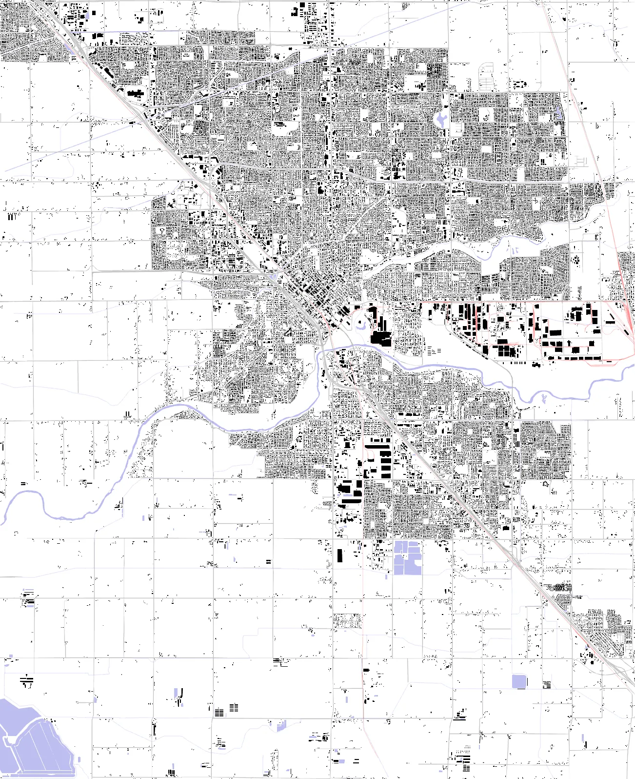 Modesto figure ground plan