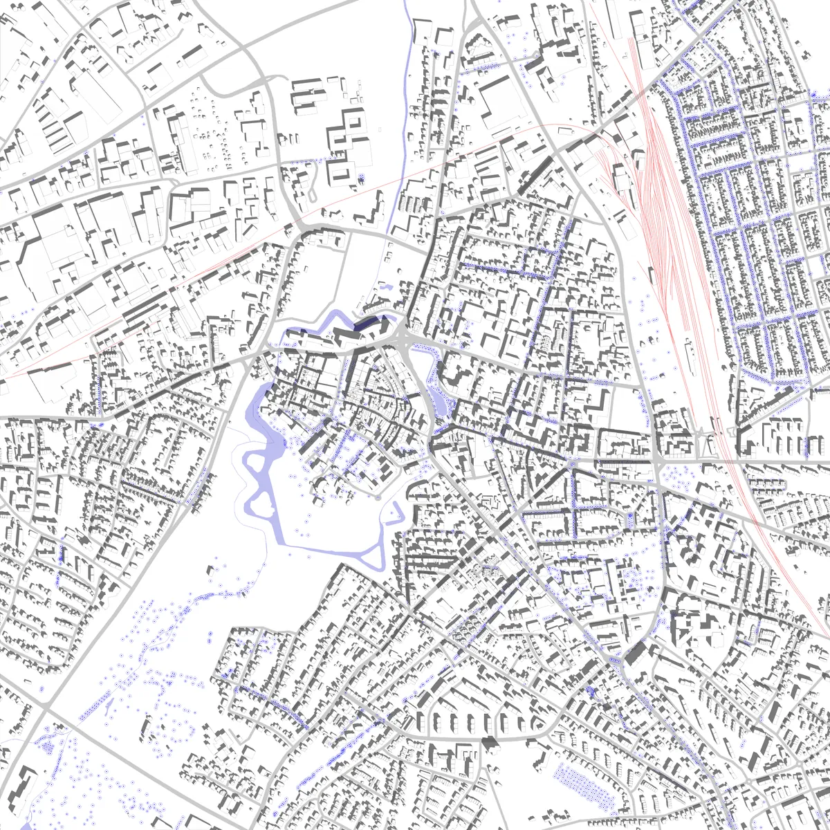 Moers Lageplan (2,5 km)