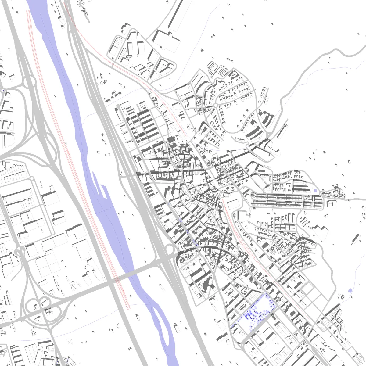 Molins de Rei plano de situación (2,5 km)
