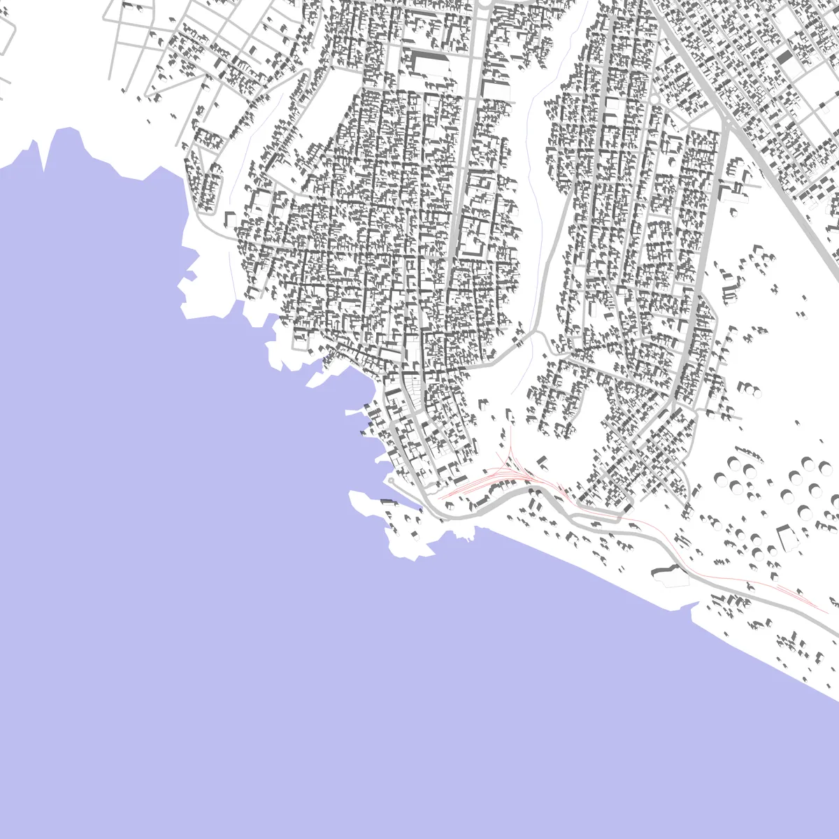 Mollendo plano de situación (2,5 km)