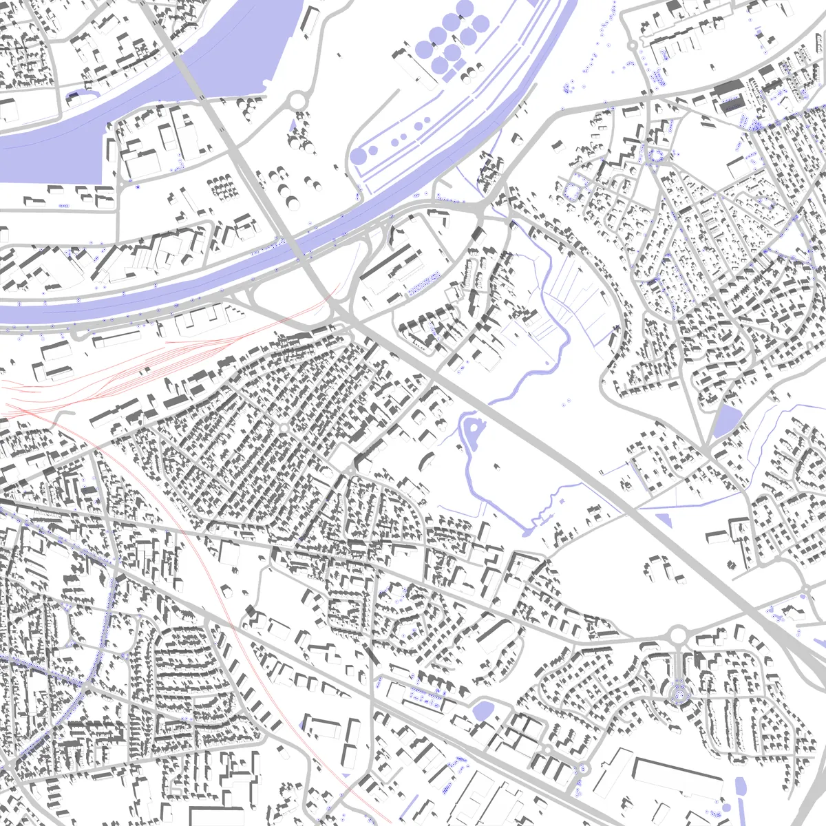 Mondeville plan de situation (2,5 km)