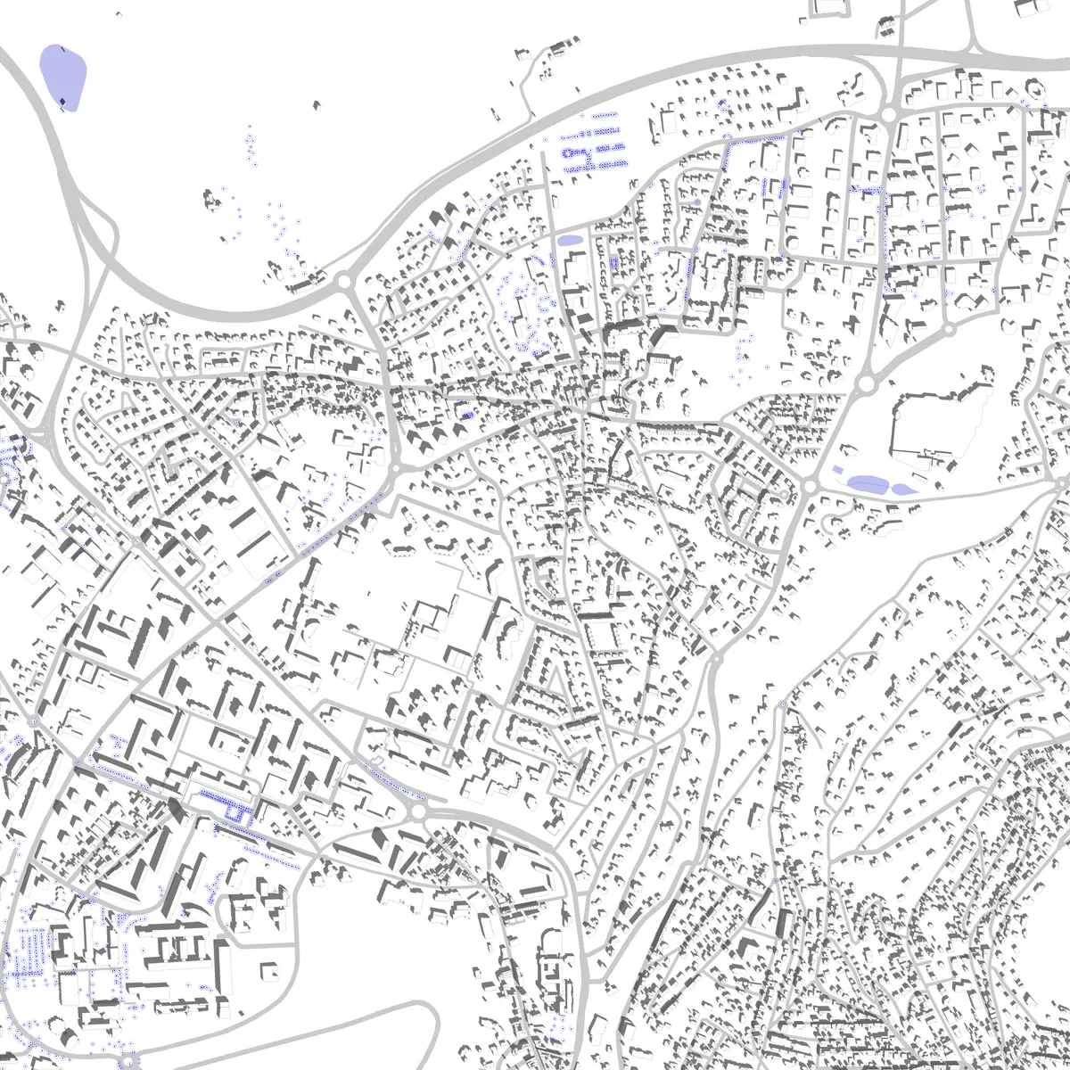 Mont-Saint-Aignan plan de situation (2,5 km)