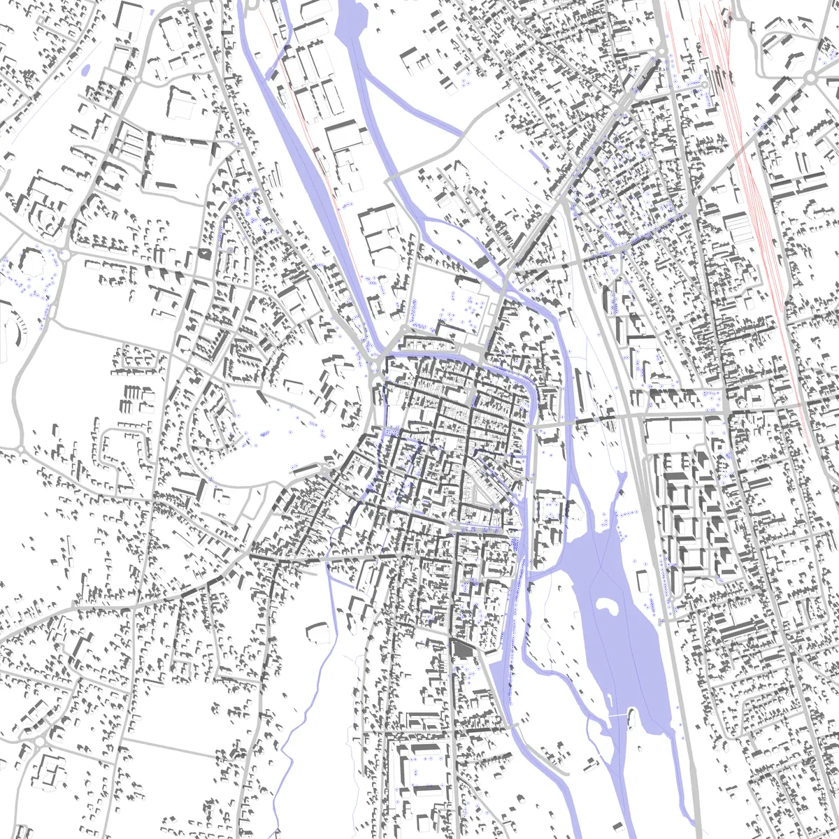 Montargis plan de situation (2,5 km)