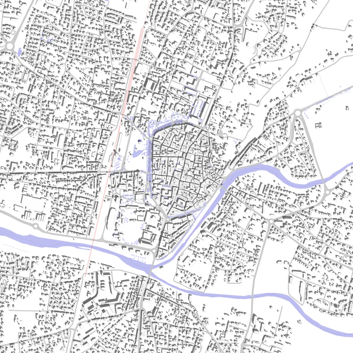 Montélimar plan de situation (2,5 km)