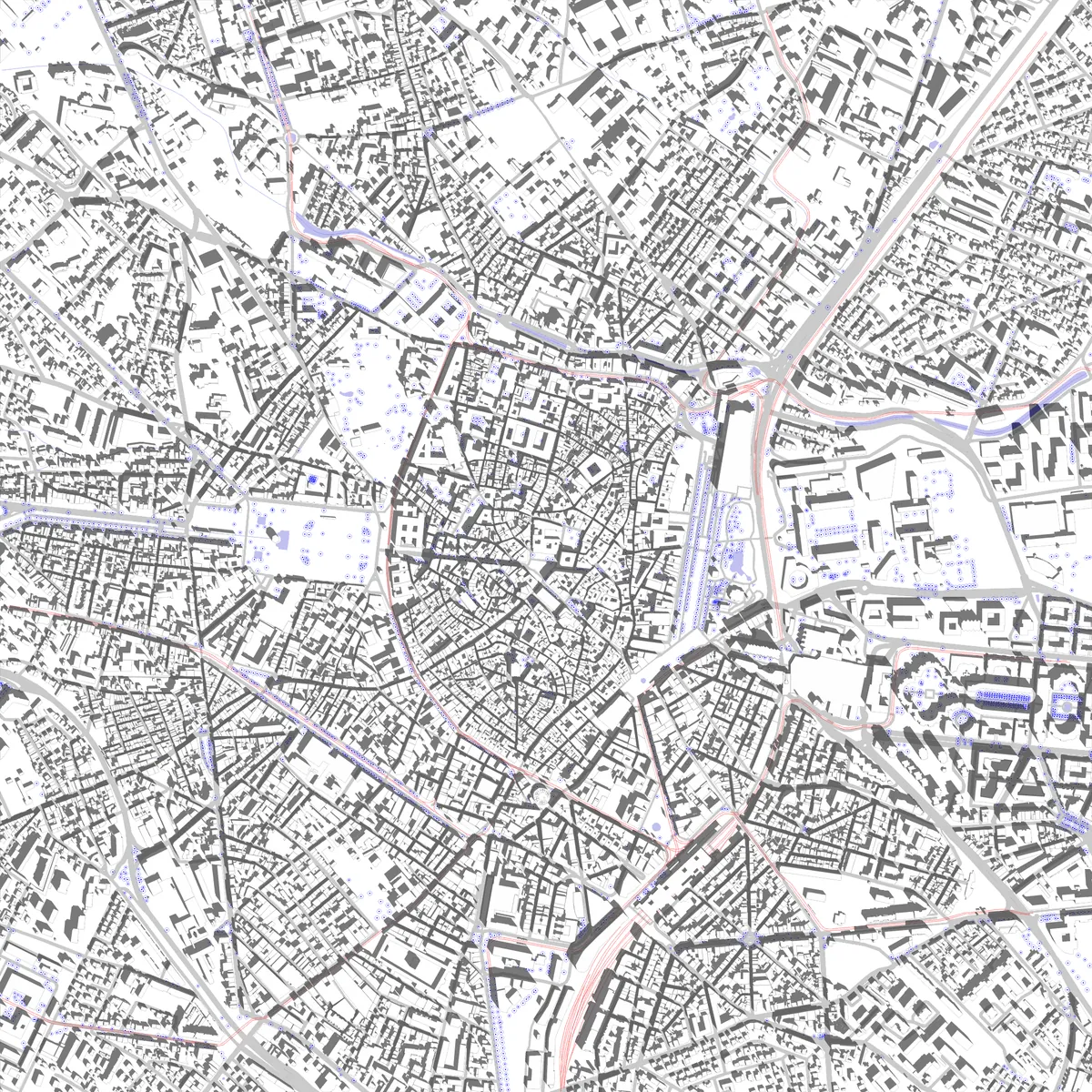 Montpellier Lageplan (2,5 km)
