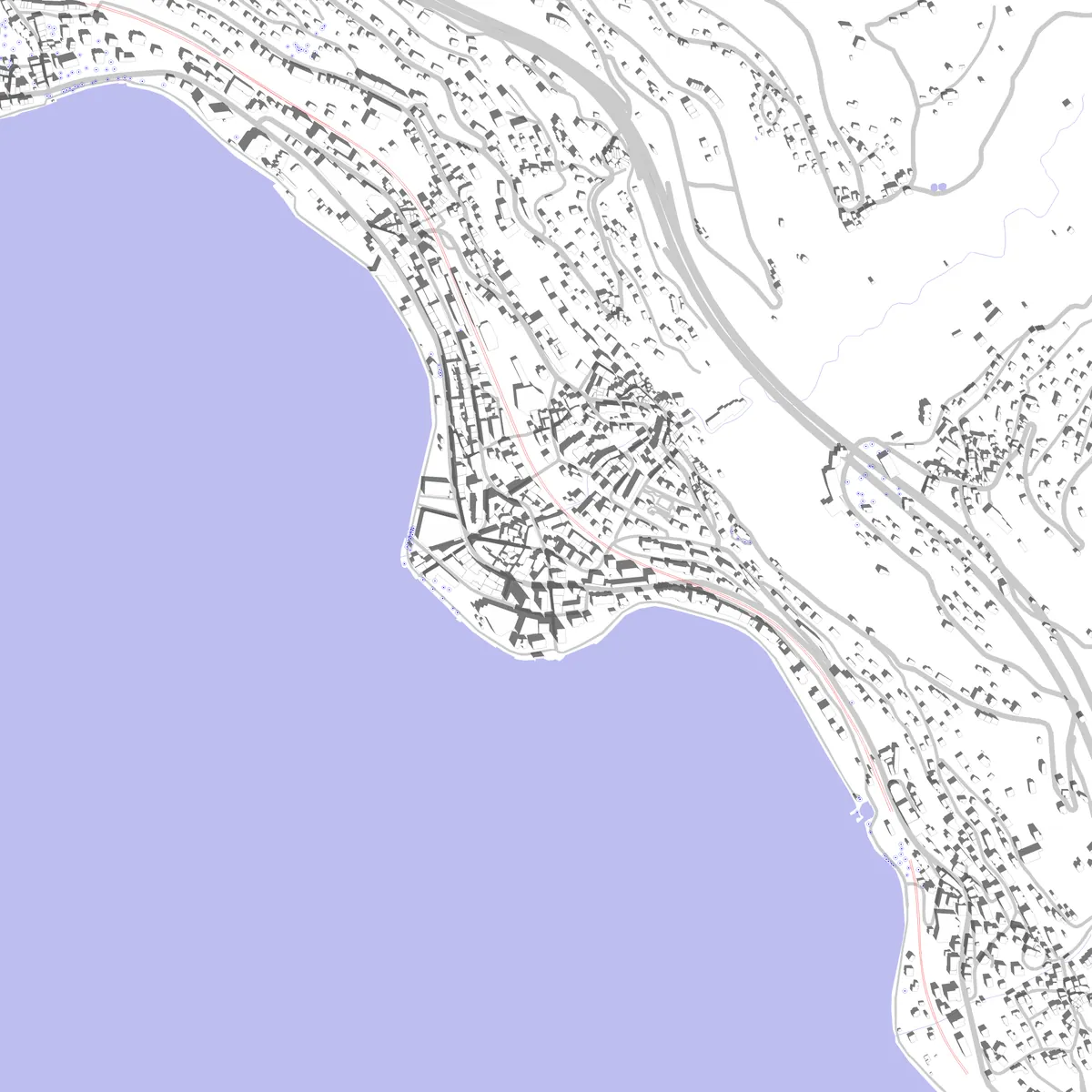Montreux Lageplan (2,5 km)