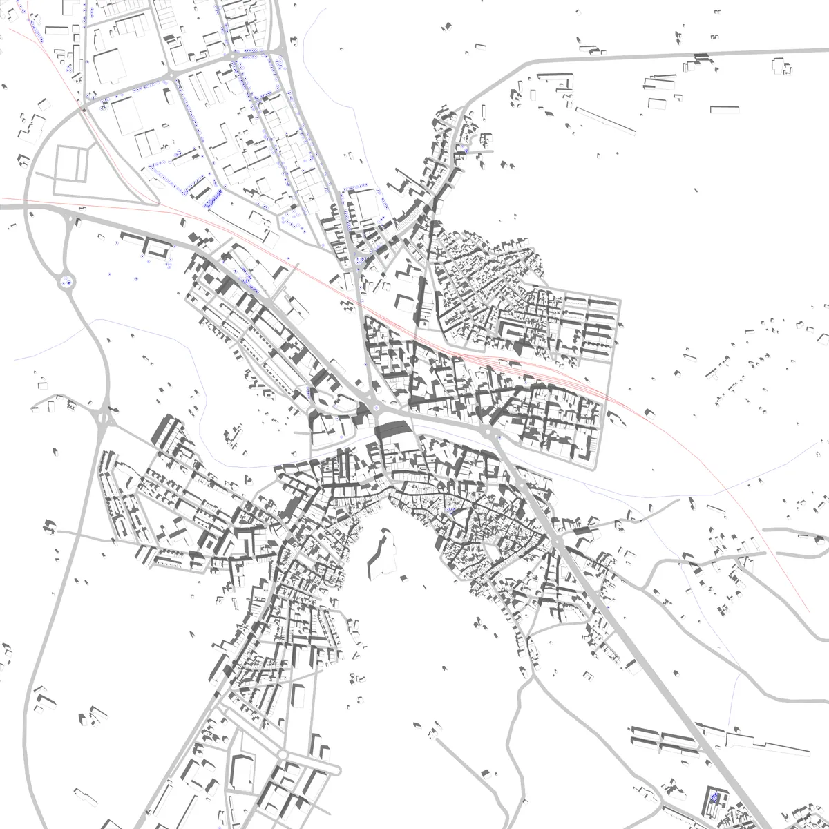 Monzón plano de situación (2.5 km)