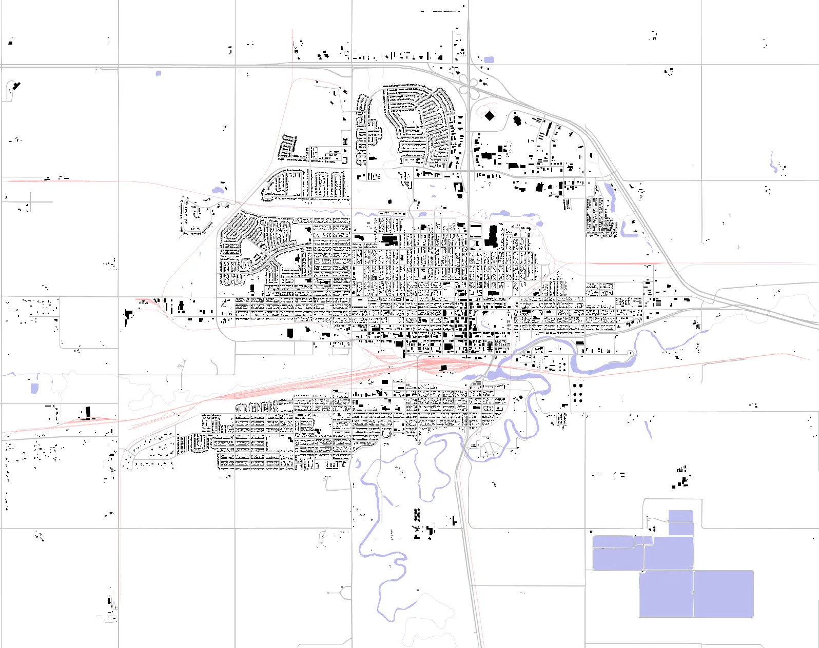 Moose Jaw figure ground plan