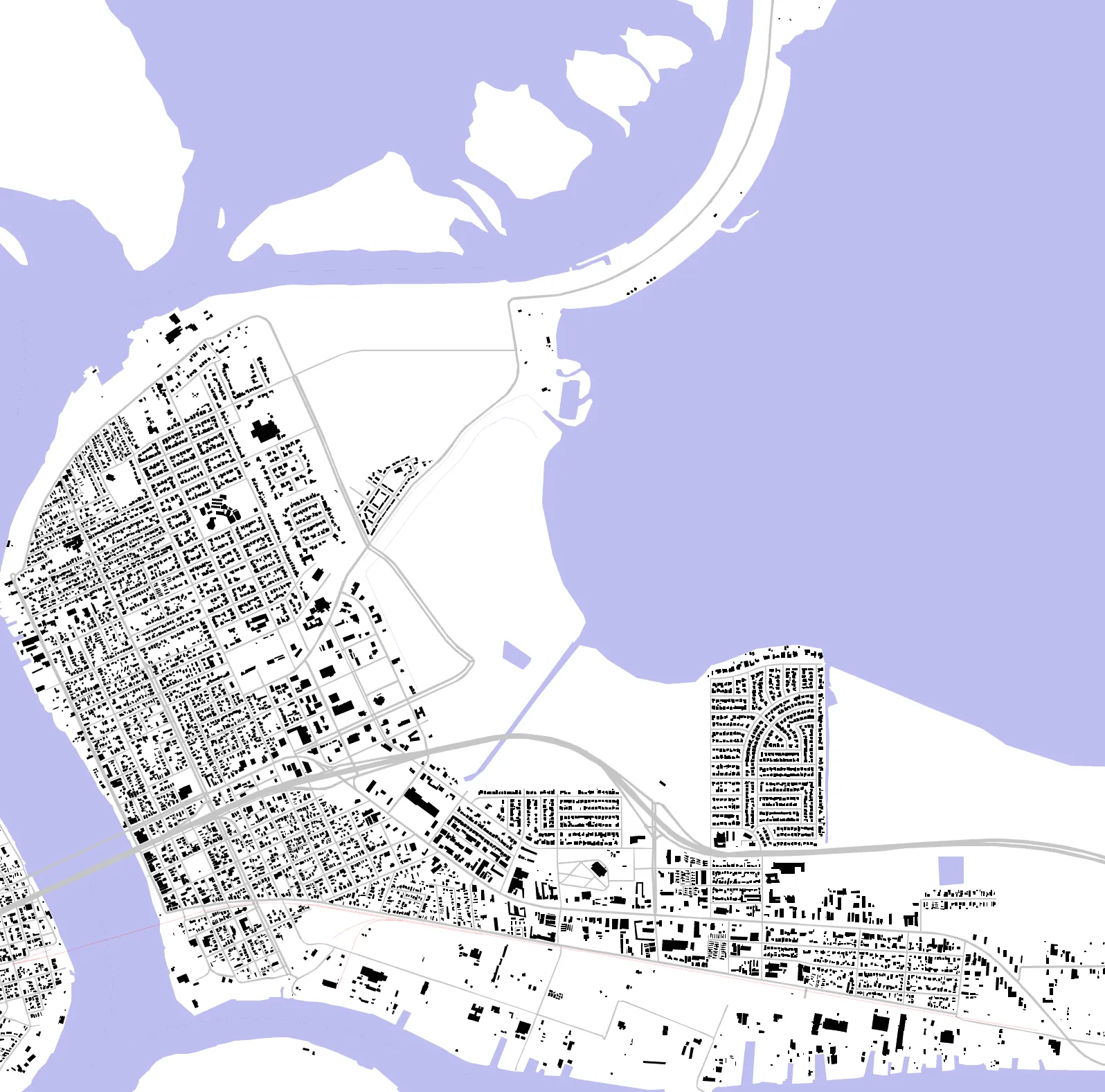 Morgan City figure ground plan