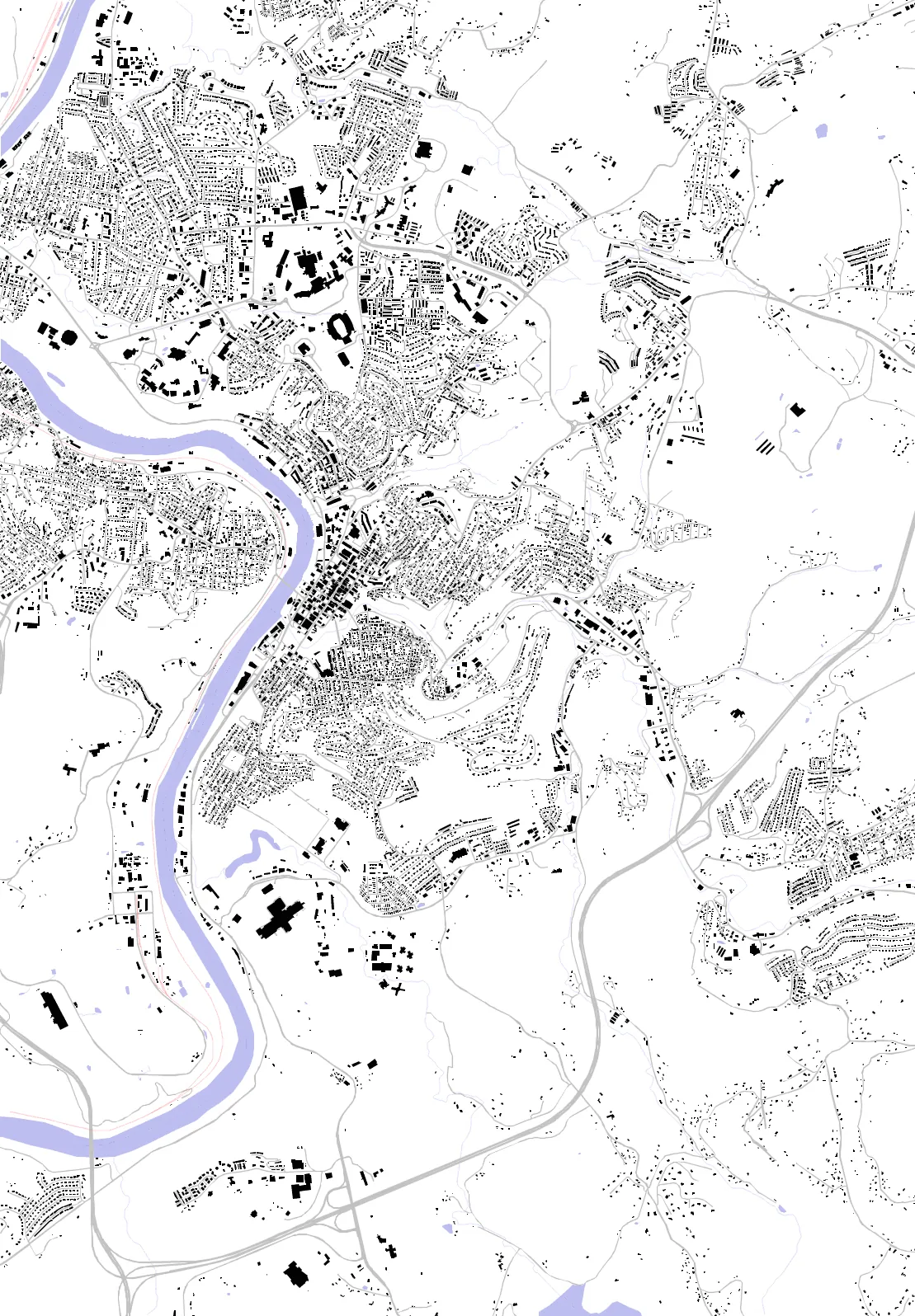 Morgantown figure ground plan