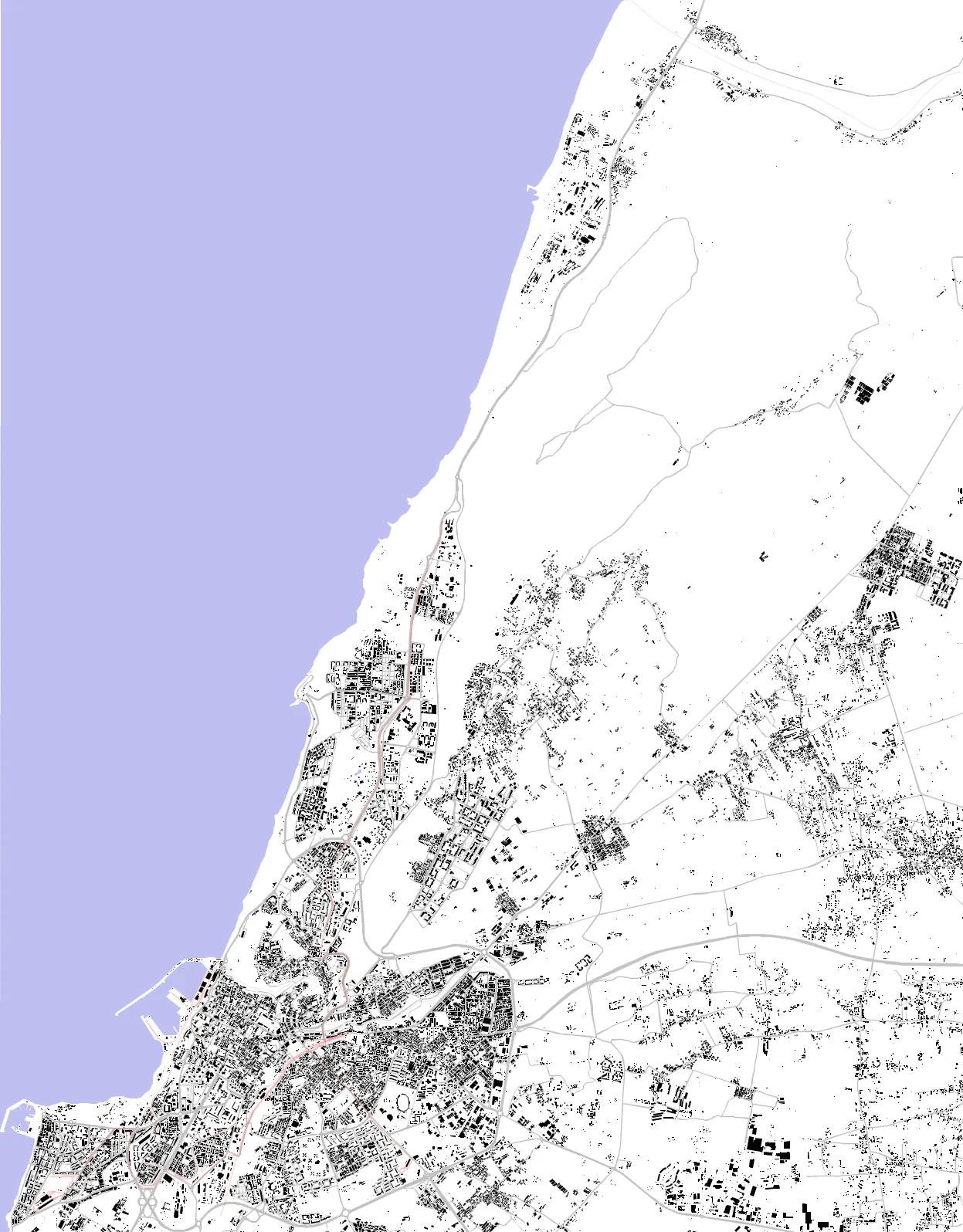 Mostaganem figure ground plan