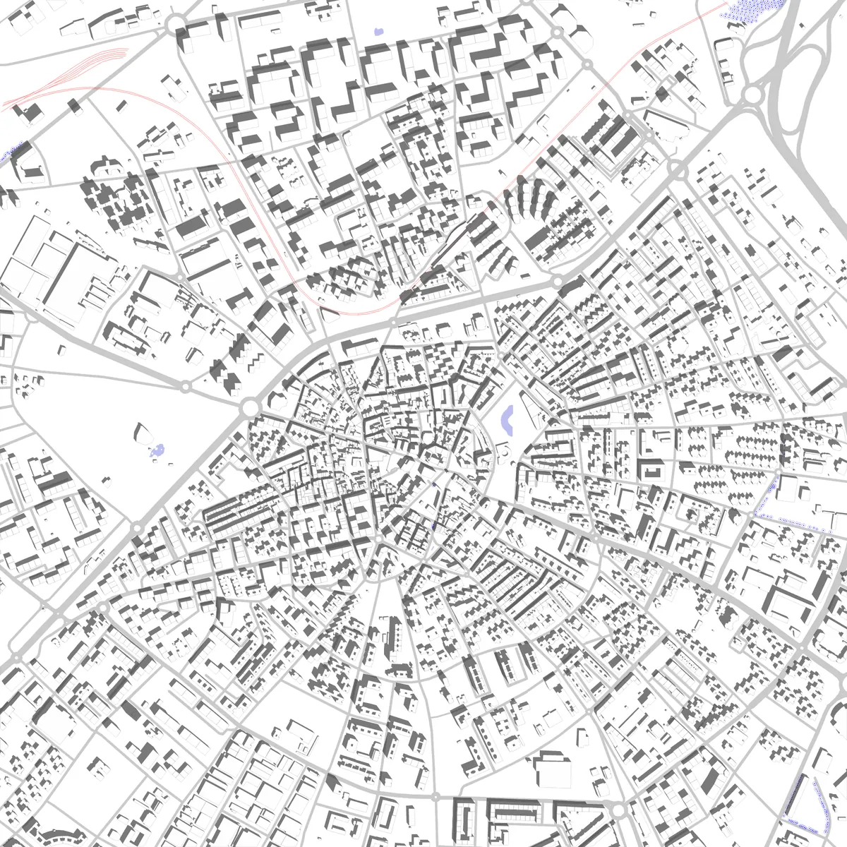 Móstoles plano de situación (2,5 km)