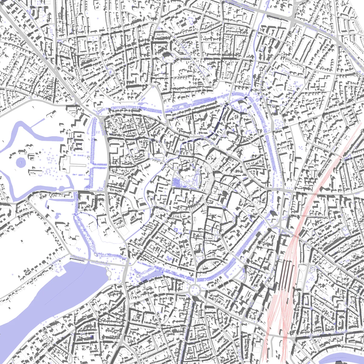 Münster Lageplan (2,5 km)