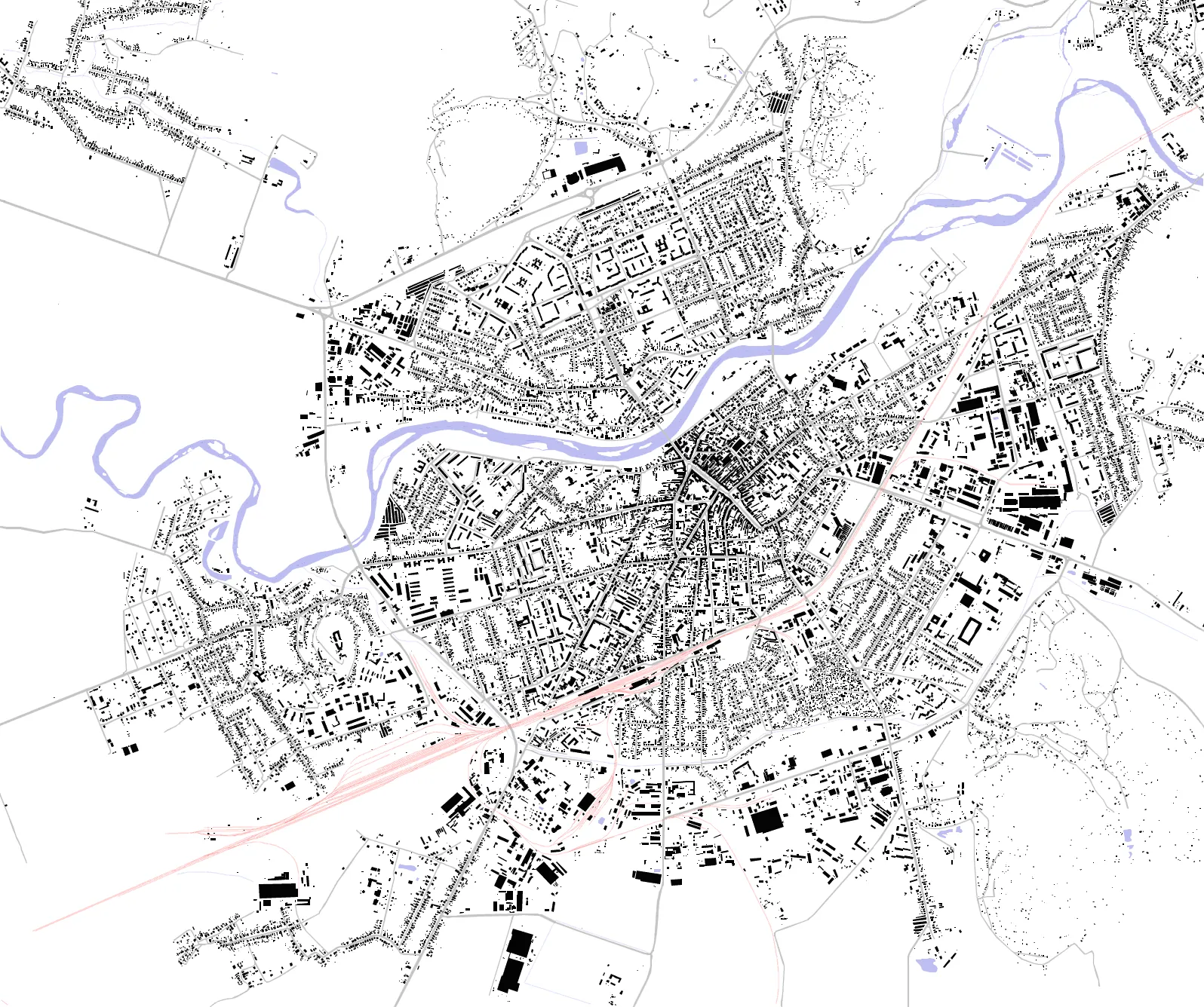 Mukachevo figure ground plan