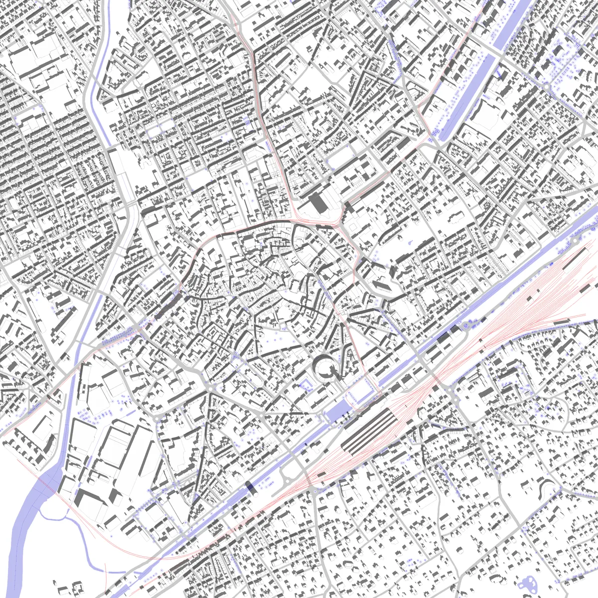 Mulhouse plan de situation (2,5 km)
