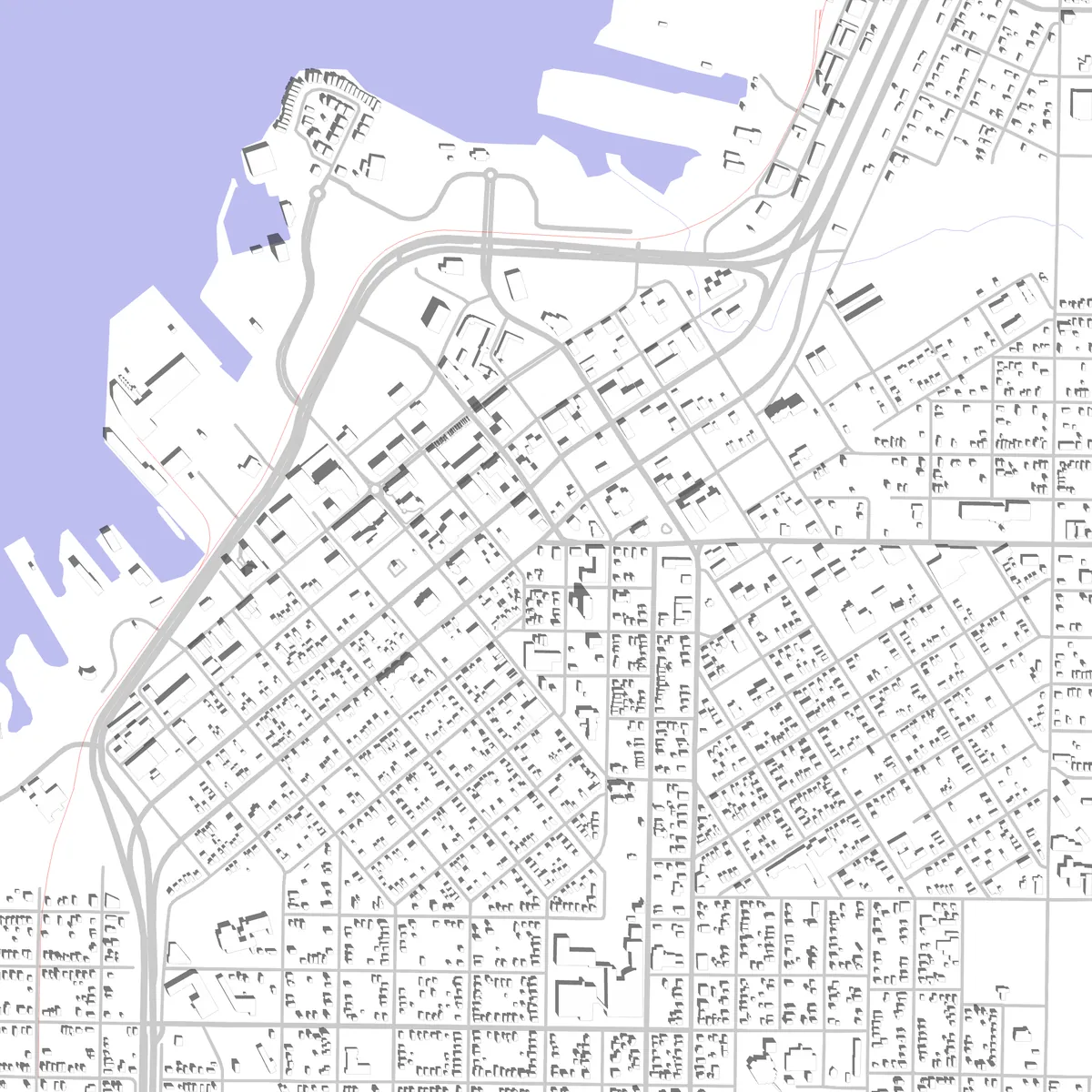 Muskegon Lageplan (2,5 km)