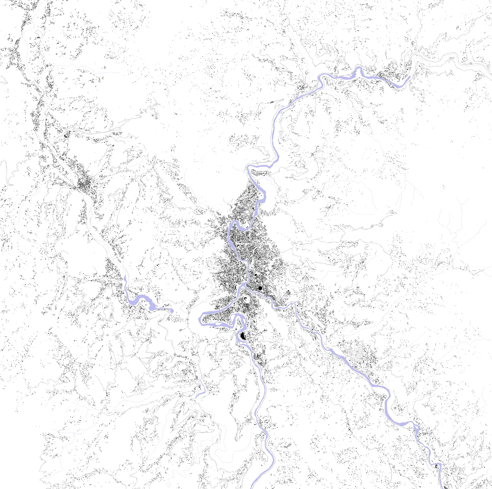 Muzaffarabad figure ground plan
