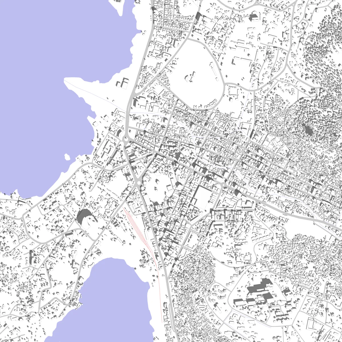 Mwanza Lageplan (2,5 km)