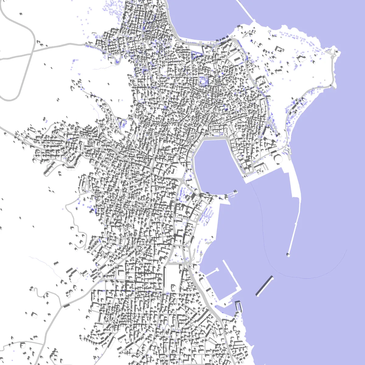 Mytilene Lageplan (2,5 km)