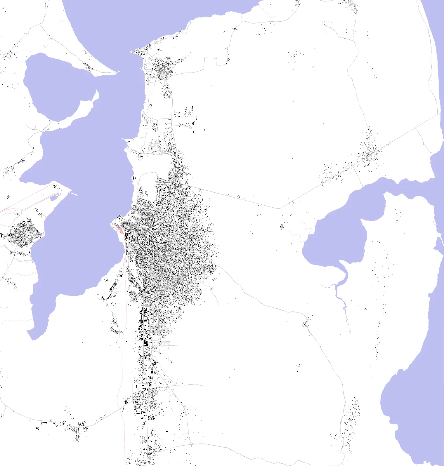 Nacala planta de cheios e vazios