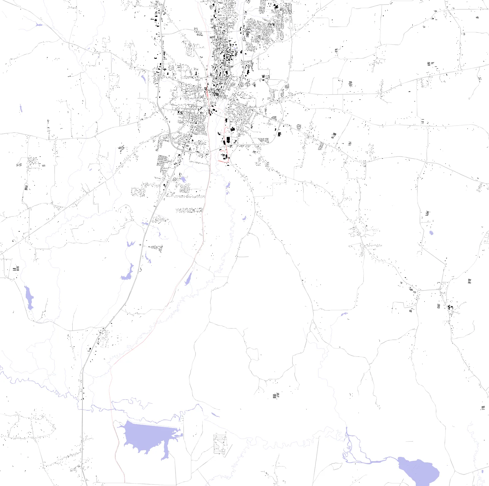 Nacogdoches figure ground plan