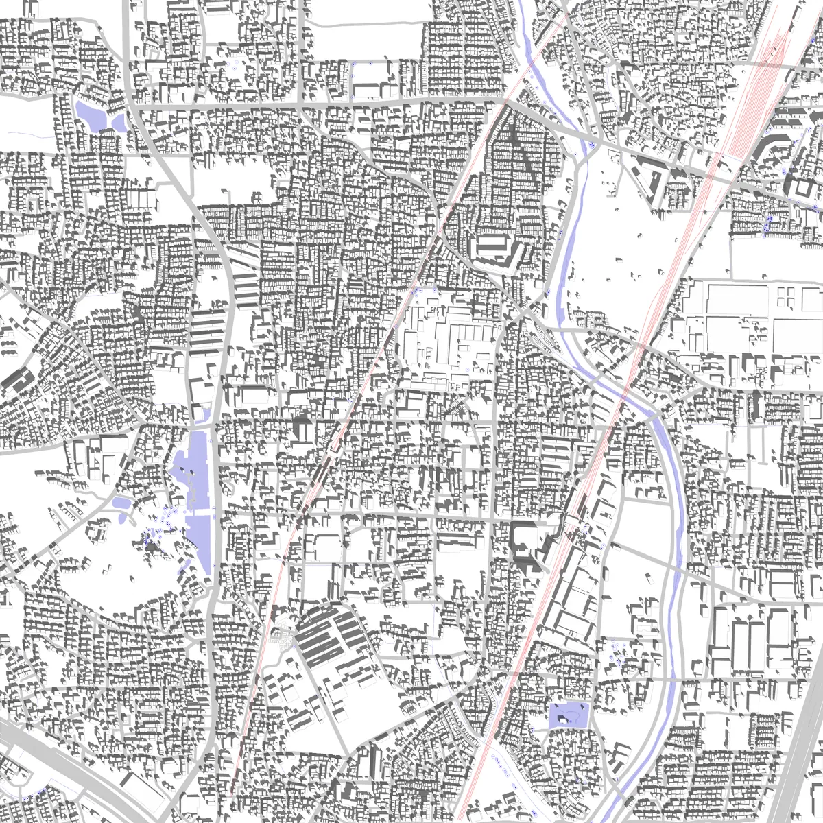 Nagaokakyo Lageplan (2,5 km)