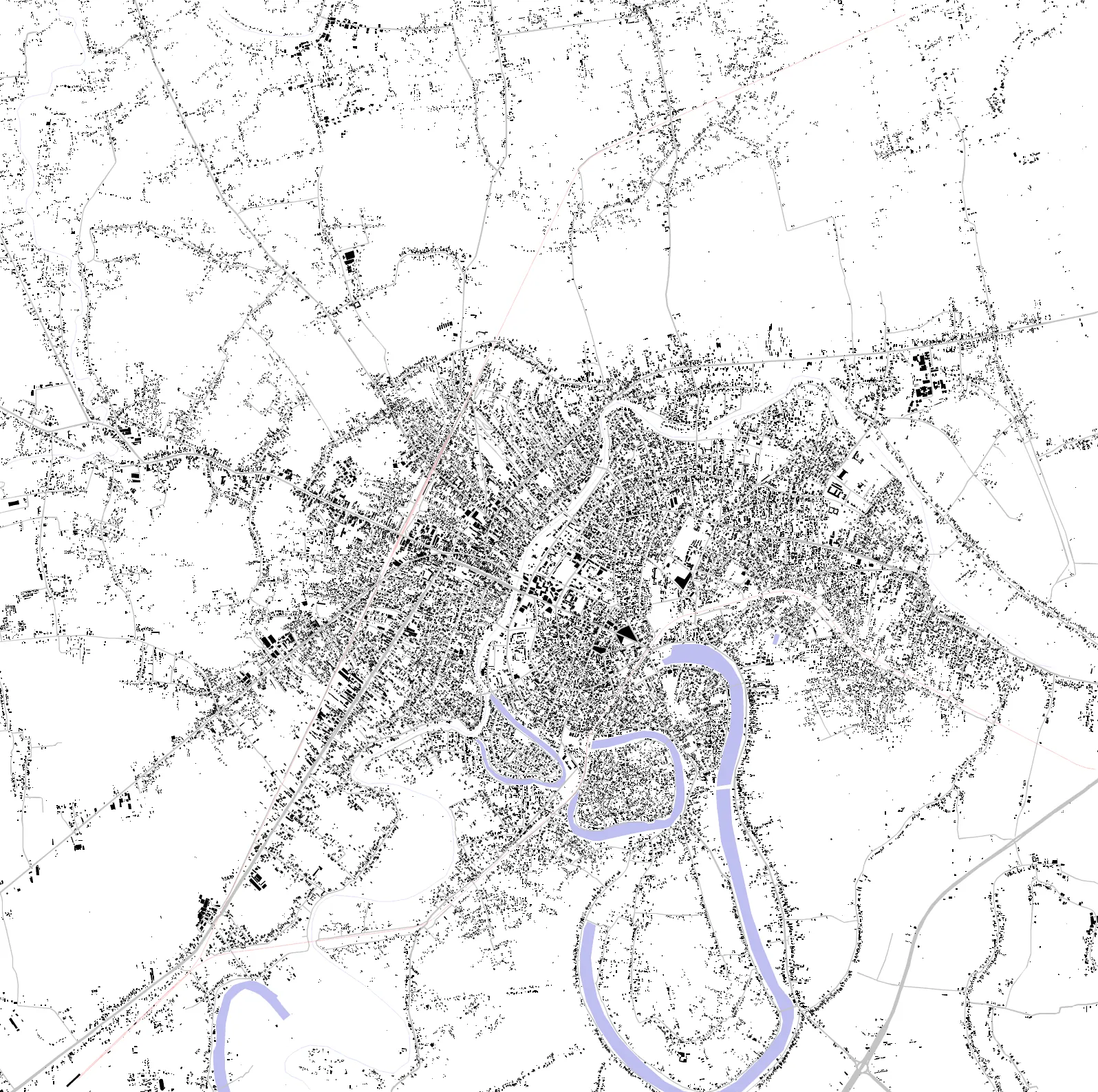 Nagaon Town figure ground plan