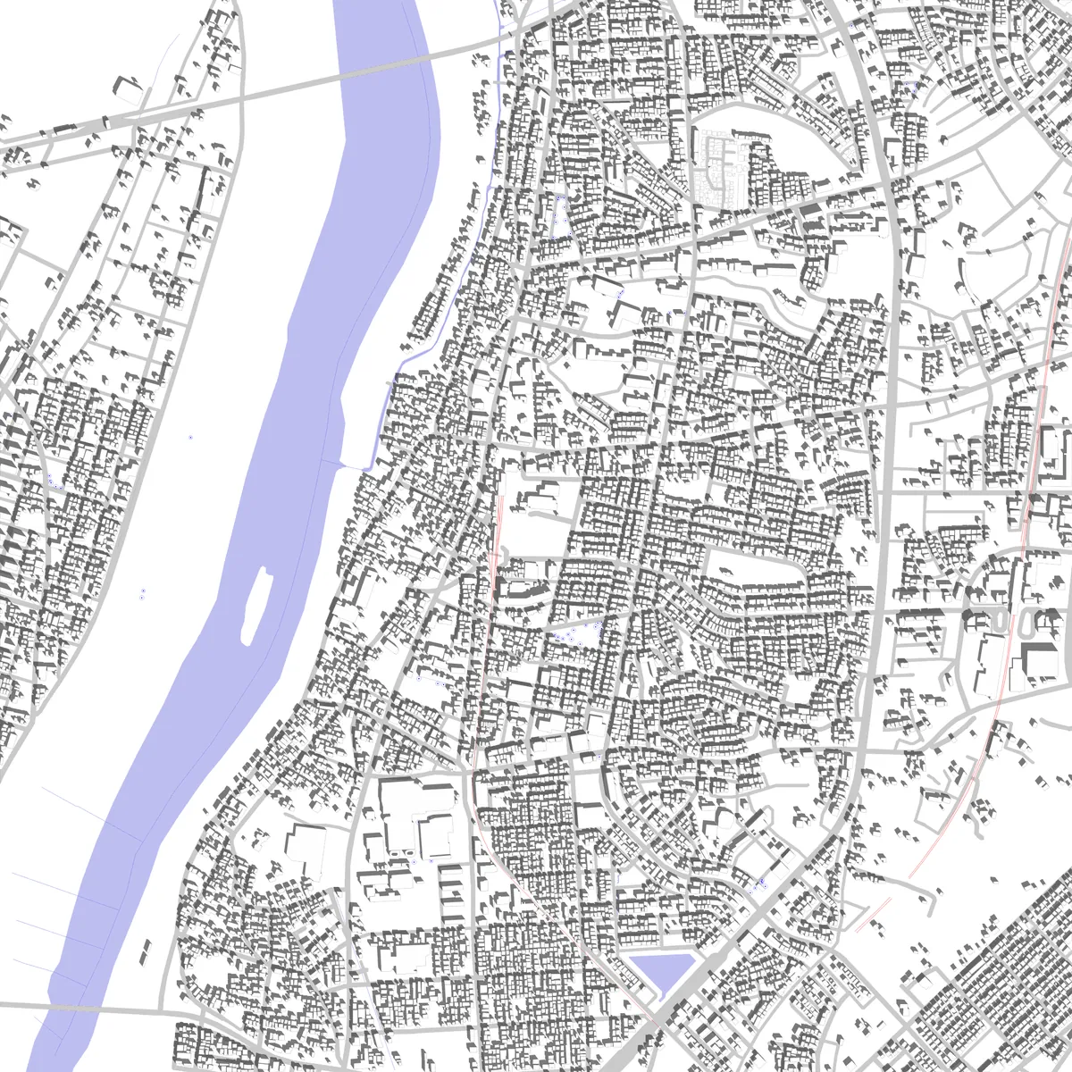 Nagareyama site plan (2.5 km)