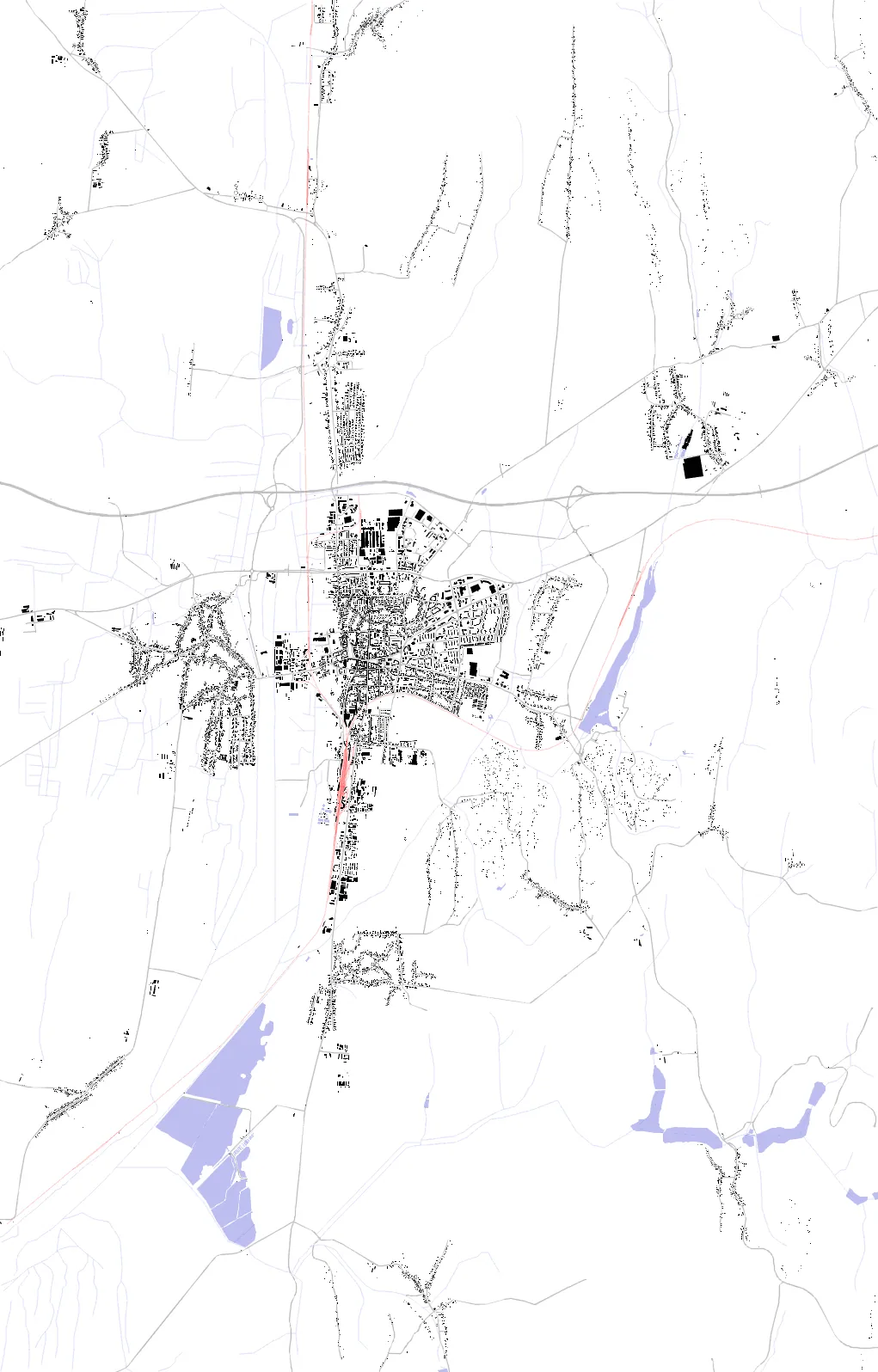 Nagykanizsa figure ground plan
