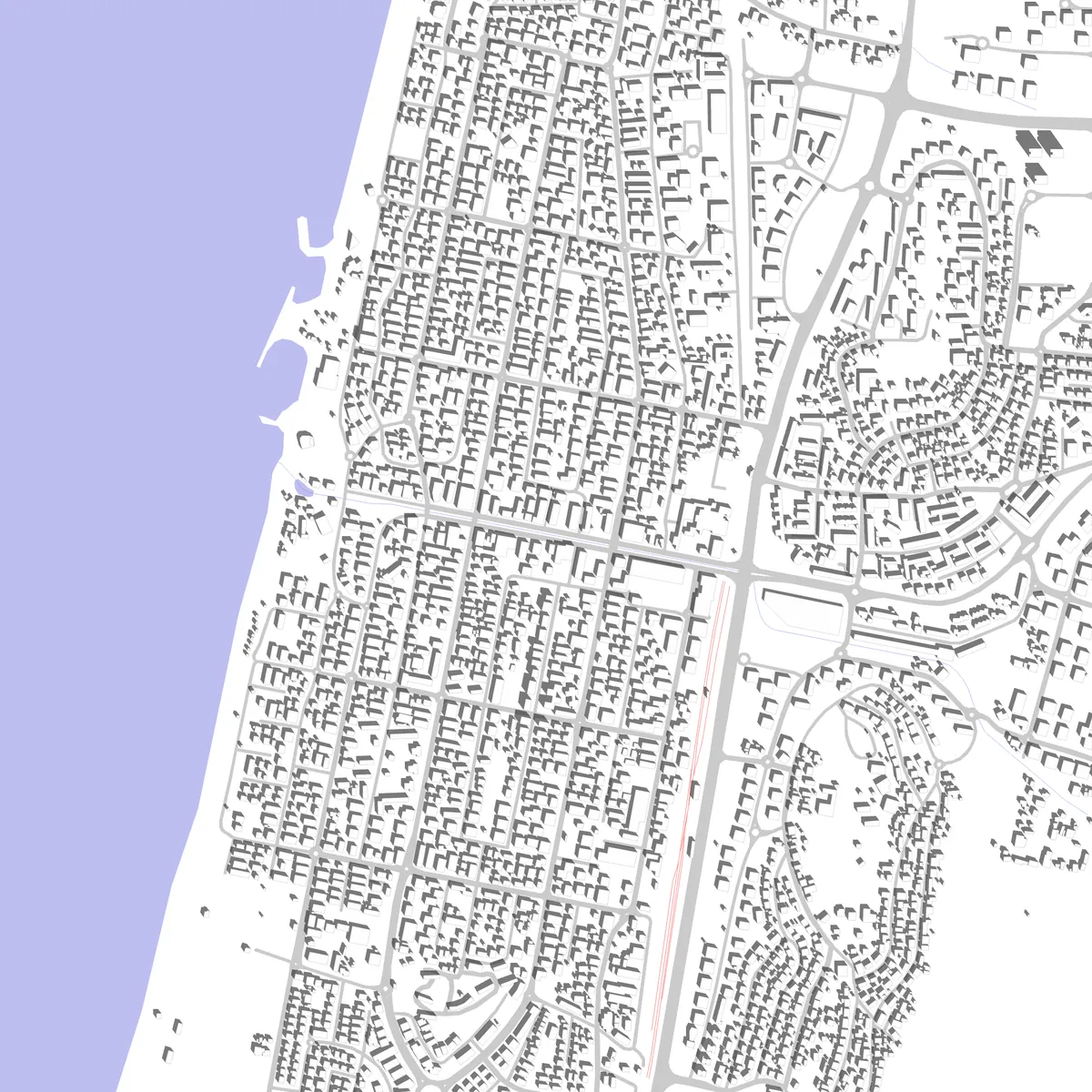 Nahariya Lageplan (2,5 km)