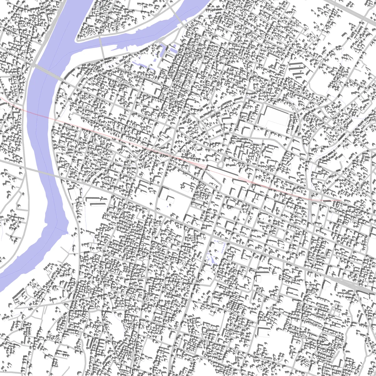 中津 敷地図 (2.5 km)