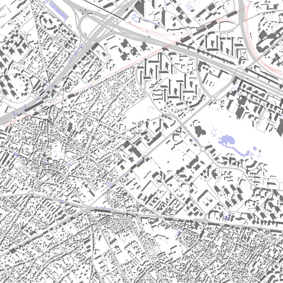 Nanterre plan de situation (2,5 km)