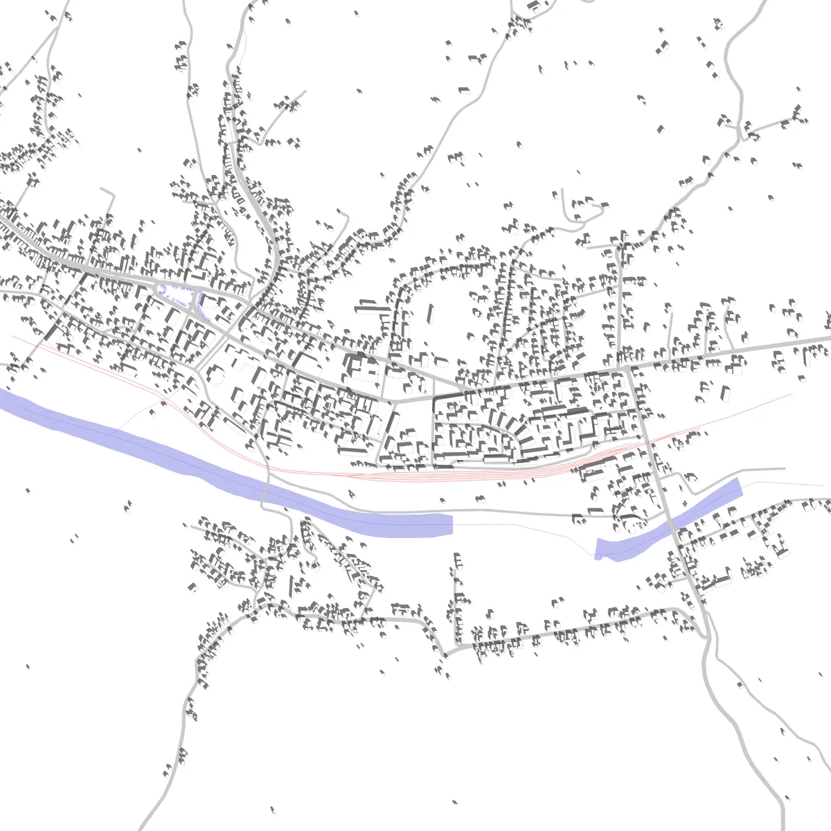 Năsăud Lageplan (2,5 km)