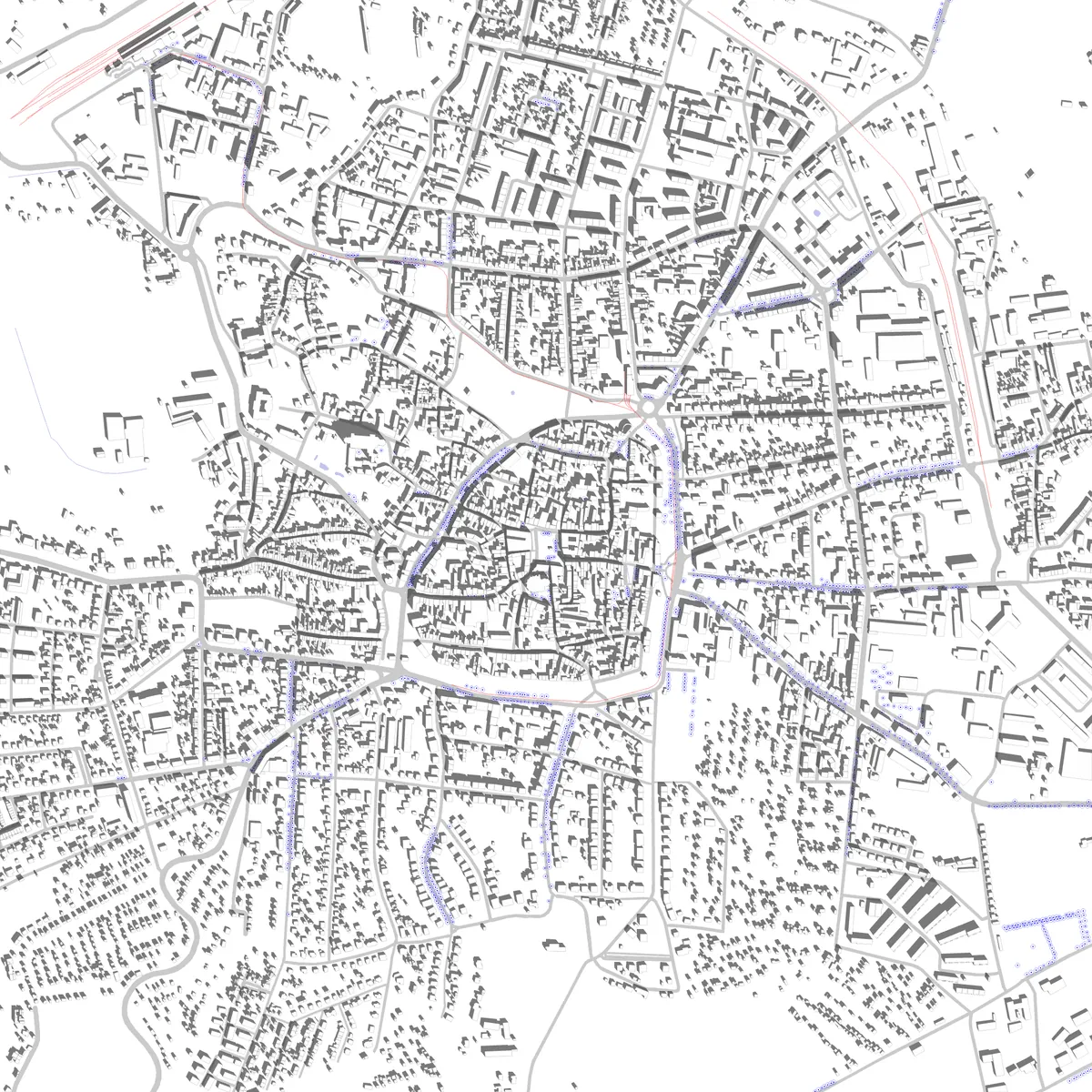 Naumburg (Saale) Lageplan (2,5 km)