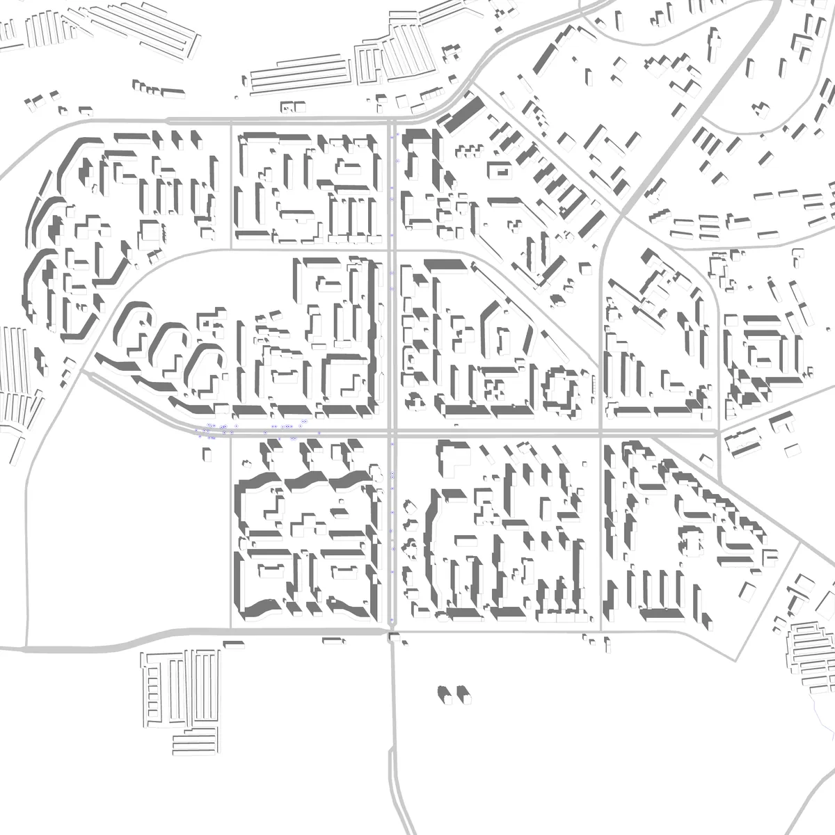Neryungri Lageplan (2,5 km)